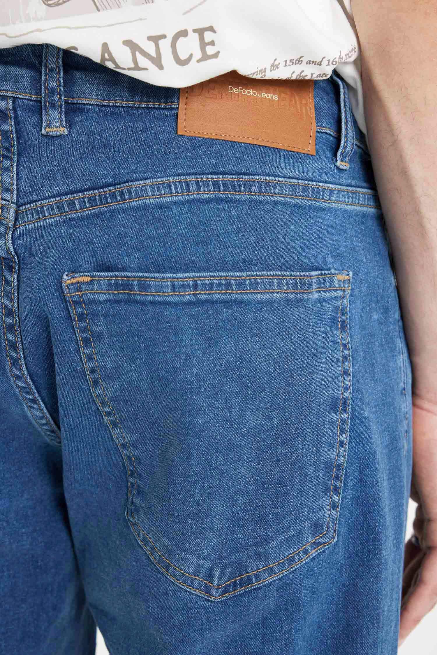 Diago Comfort Fit Rahat Kalıp Yüksek Bel Geniş Paça Jean Pantolon