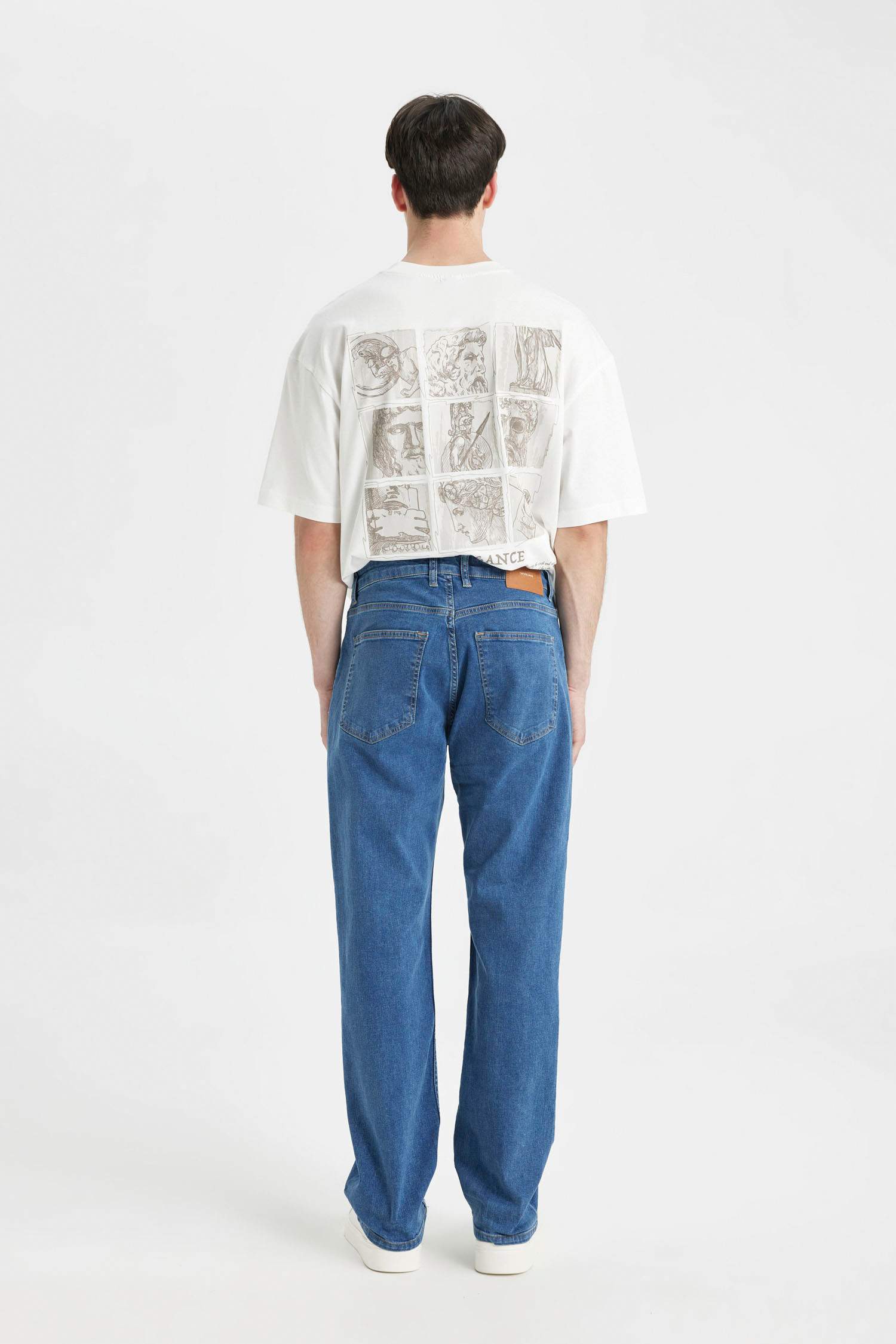 Diago Comfort Fit Rahat Kalıp Yüksek Bel Geniş Paça Jean Pantolon