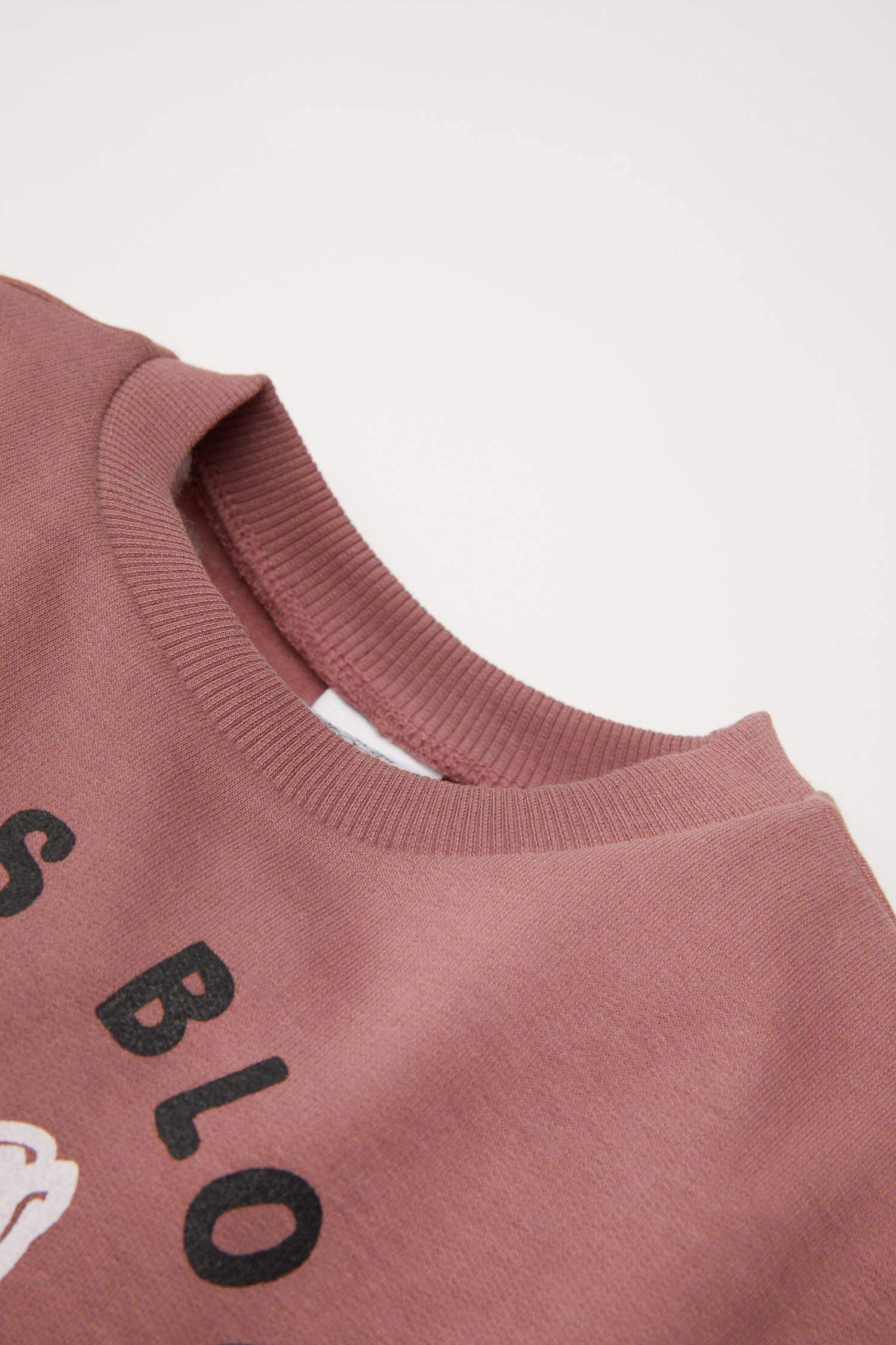 Свитшот с цветочным принтом для малышей девочек