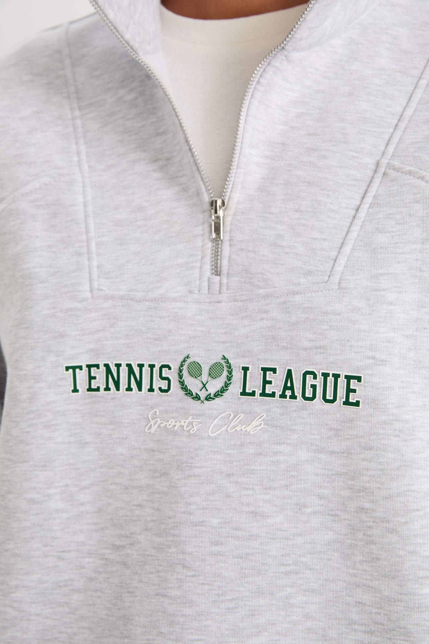 DeFactoFit Oversize Geniş Kalıp Dik Yaka Spor Baskılı Sporcu Sweatshirt