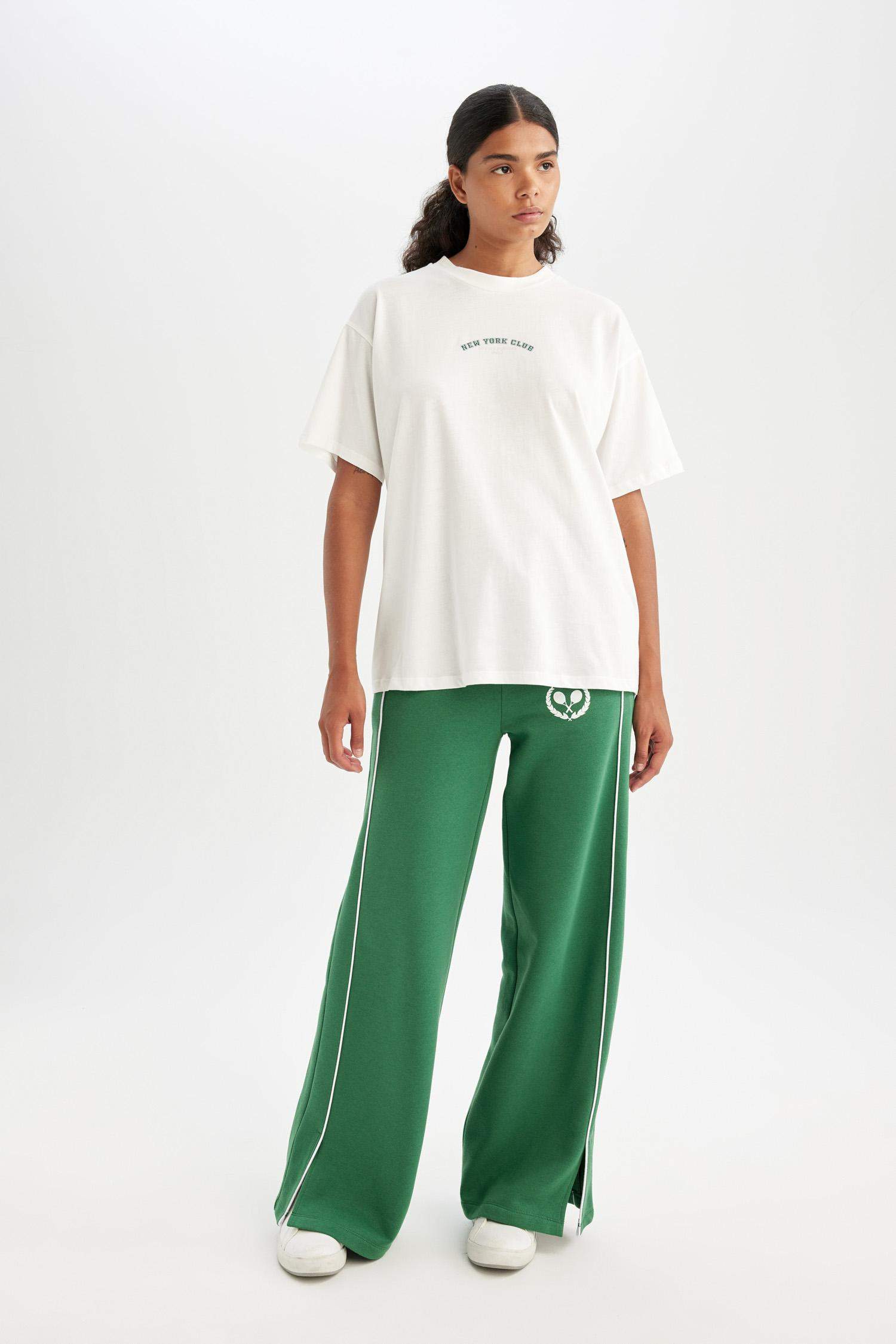 T-Shirt Oversize imprimé à manches courtes et col rond