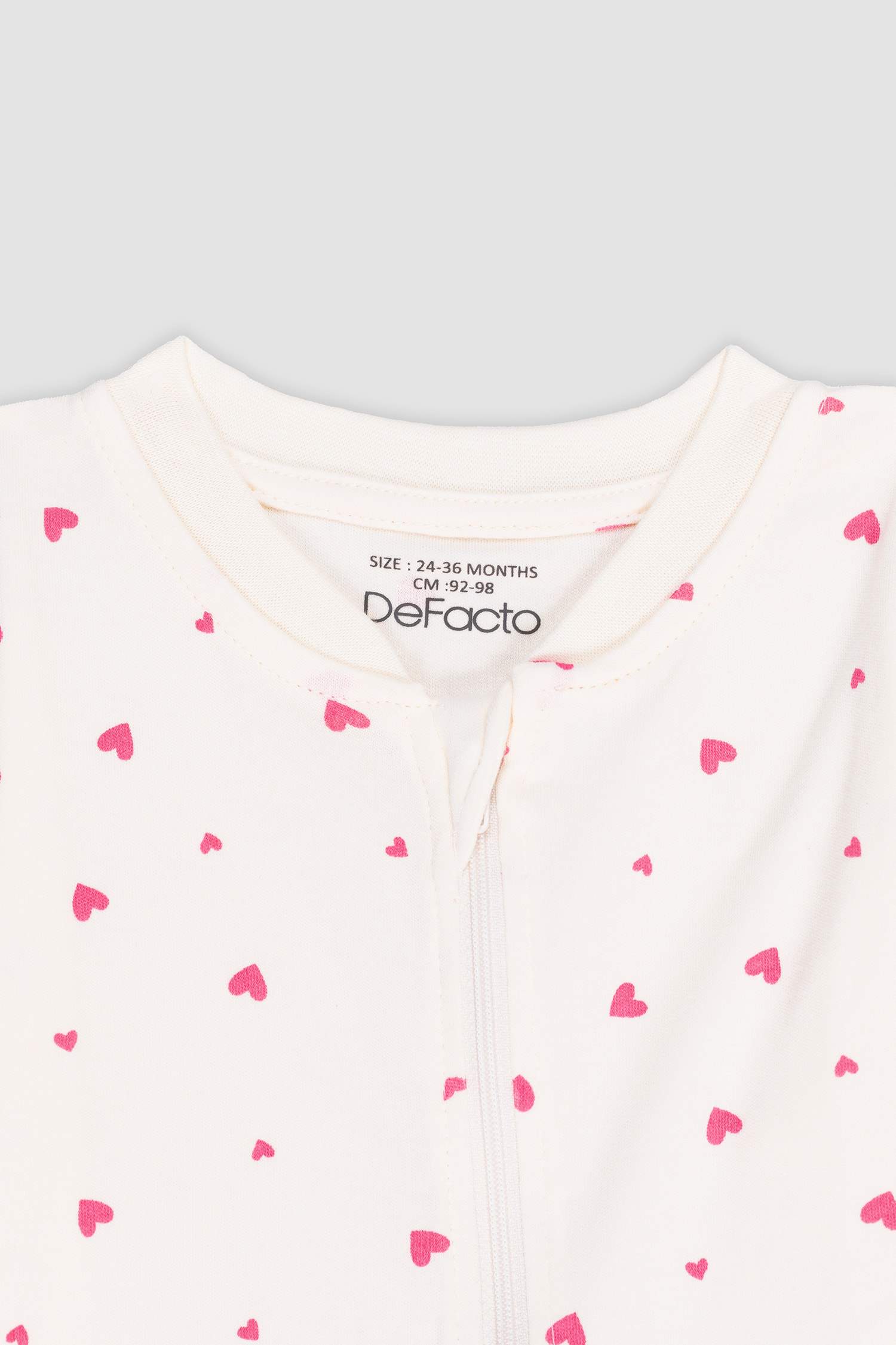 Baby Girl Newborn Heart Patterned 2 Piece Jumpsuit