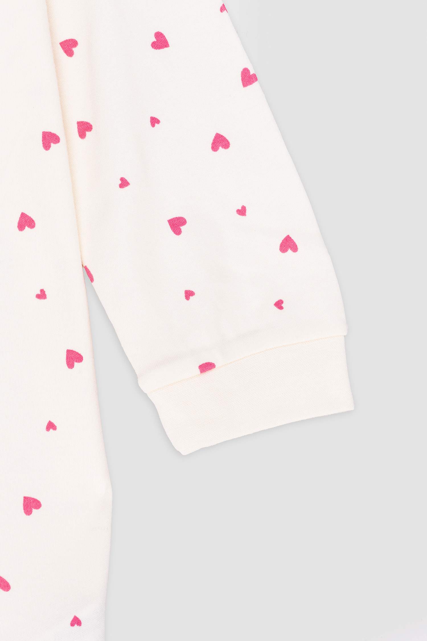 Baby Girl Newborn Heart Patterned 2 Piece Jumpsuit