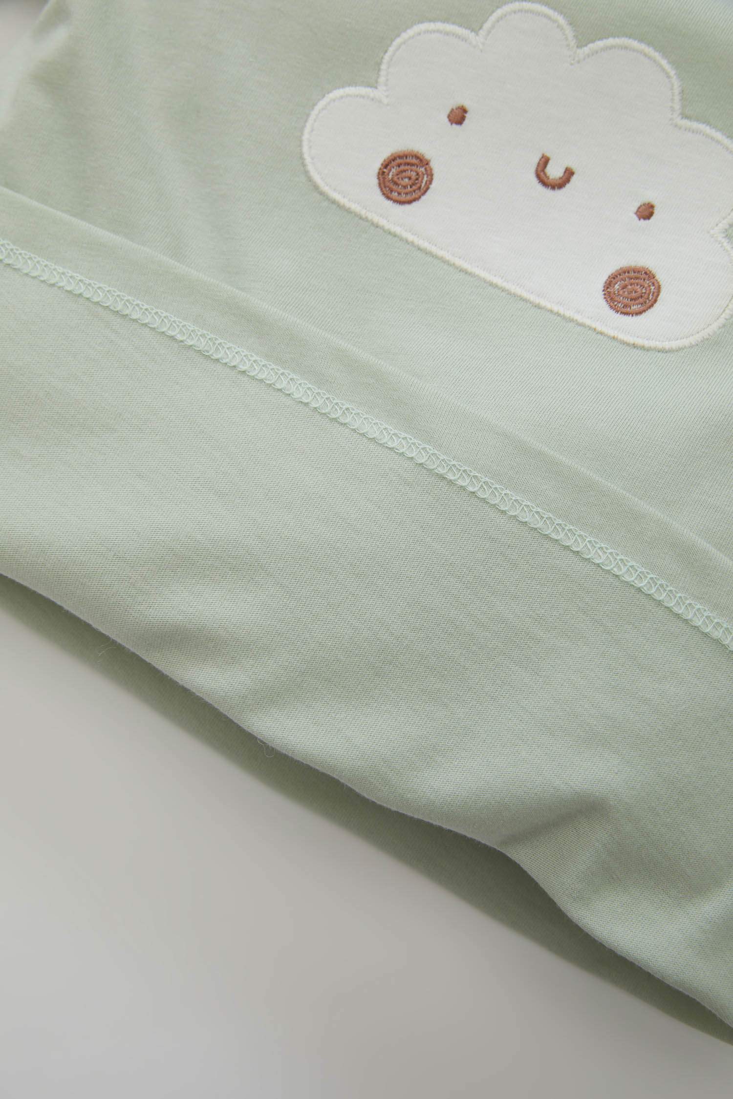 طقم بيجاما بناتي قصة عادية بطبعة قوس قزح - قطعتين