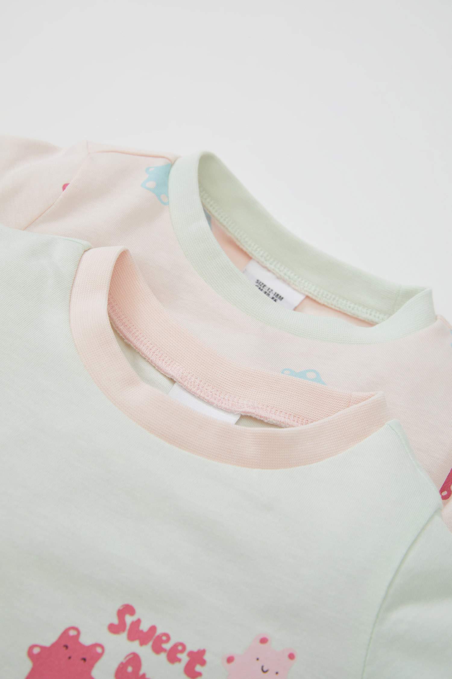 Girl Food Printed Cotton 4 Piece Pajama Set