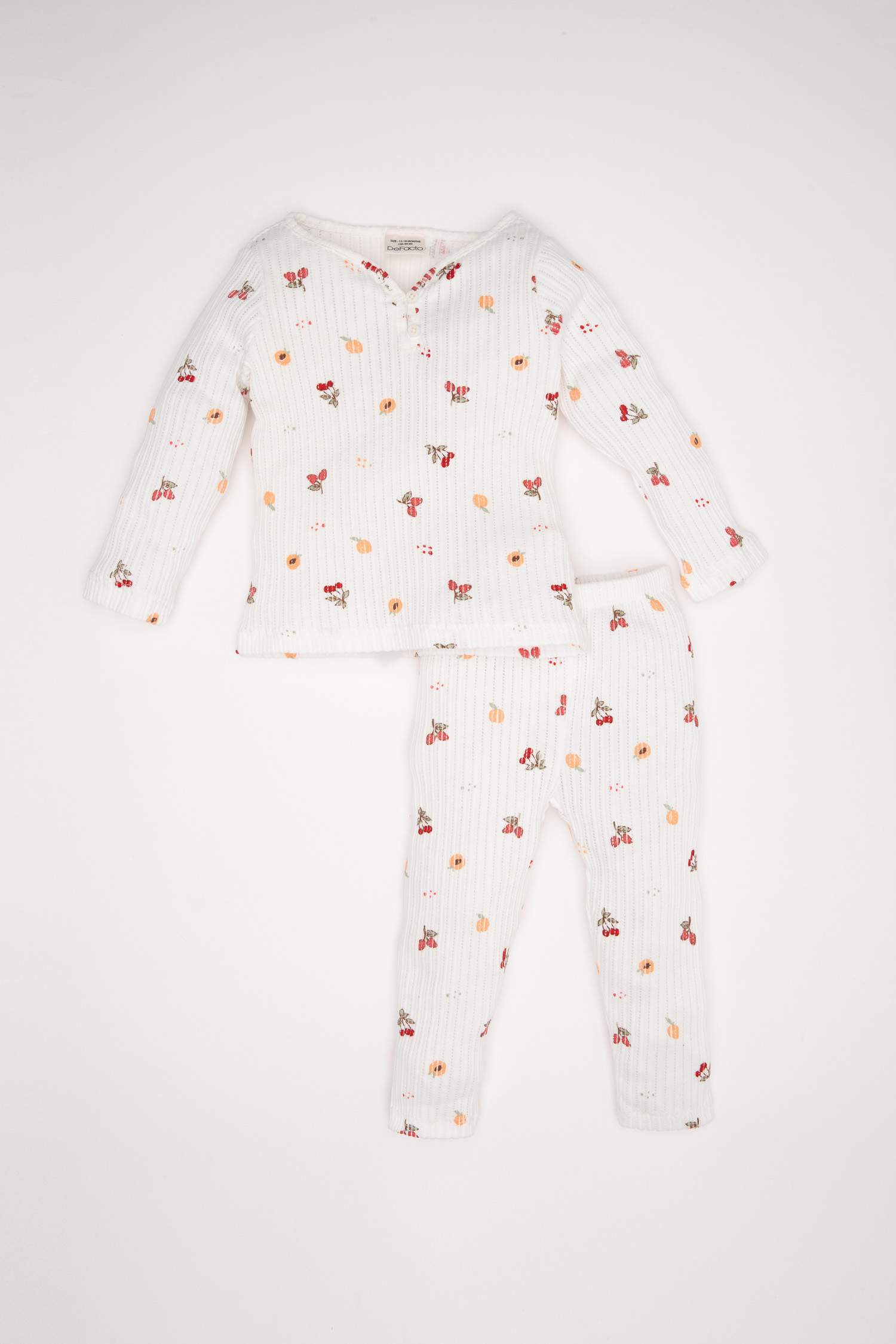 Baby Girl Fruit Patterned 2 Piece Pajama Set