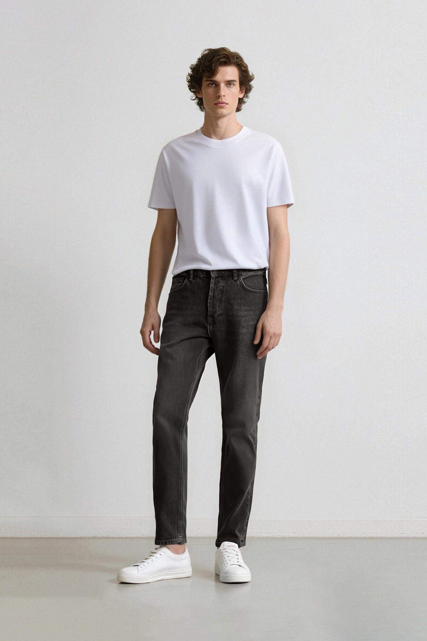 90's Slim Fit Dar Kalıp Yüksek Bel Dar Paça Jean Pantolon