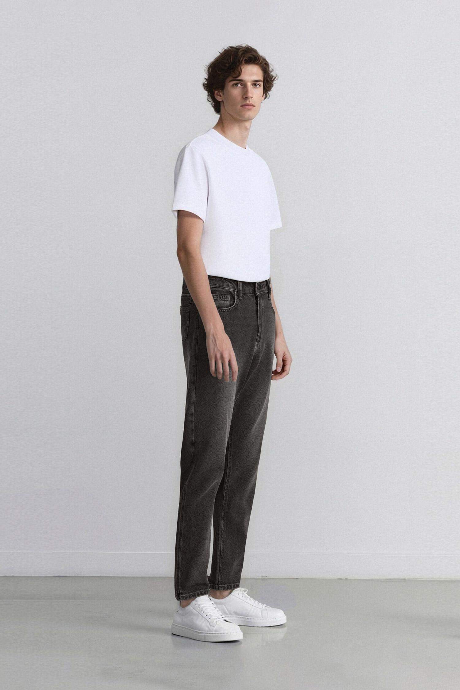 90's Slim Fit Dar Kalıp Yüksek Bel Dar Paça Jean Pantolon