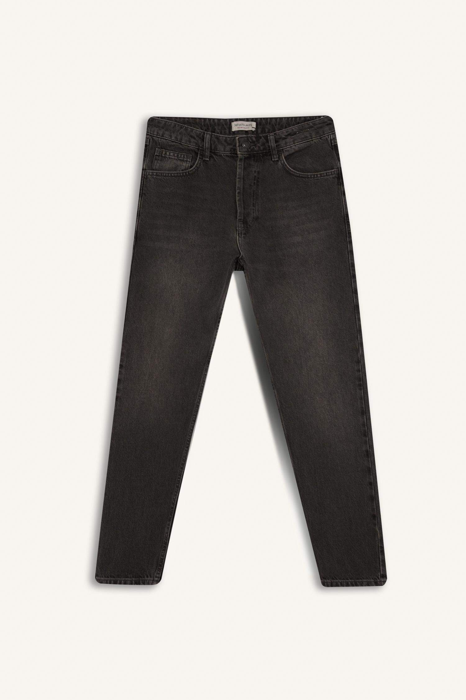 90's Slim Fit Dar Kalıp Yüksek Bel Dar Paça Jean Pantolon