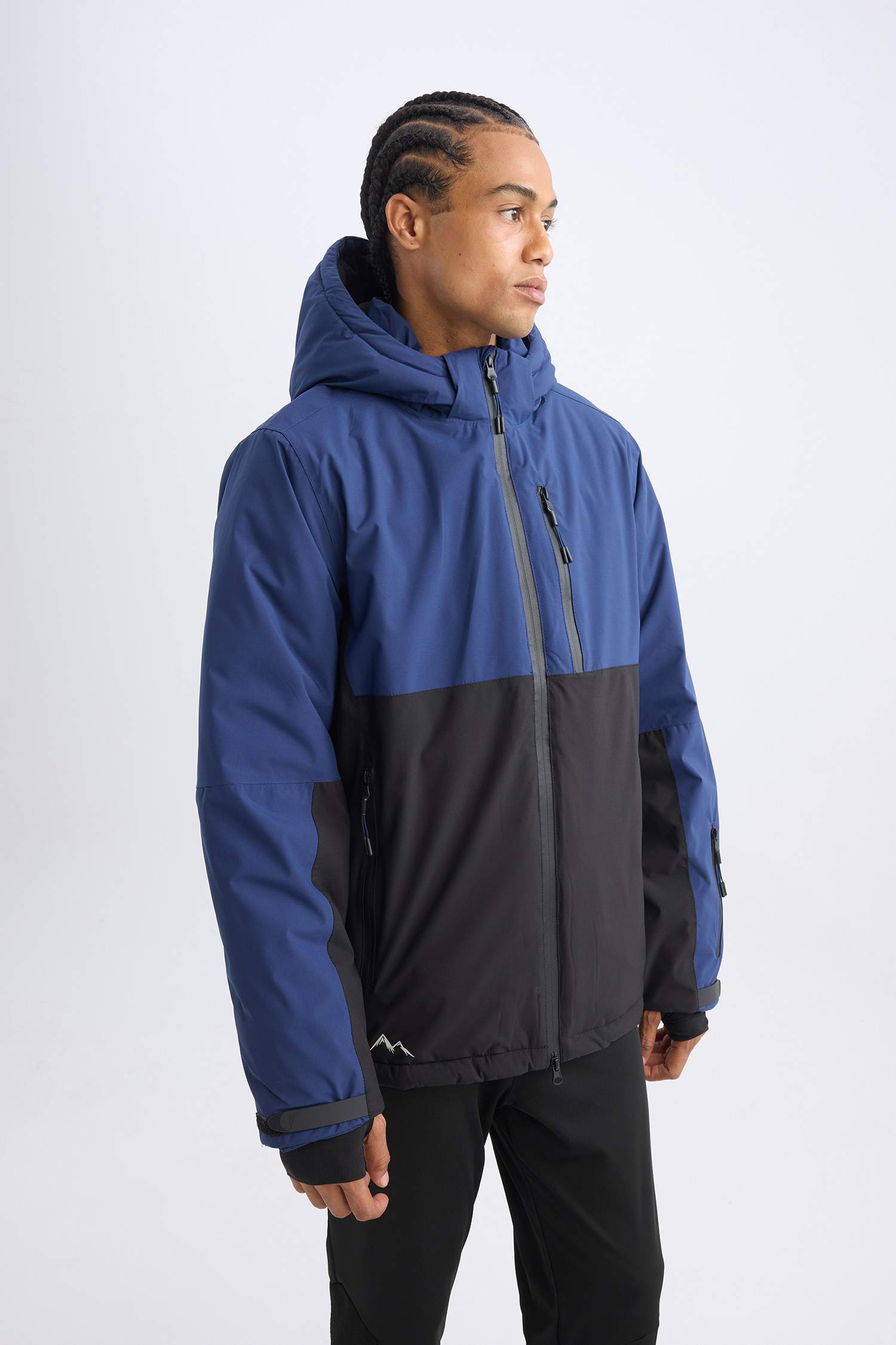 DeFactoFit Hooded Fleece Lined Zippered Waterproof Ski Jacket