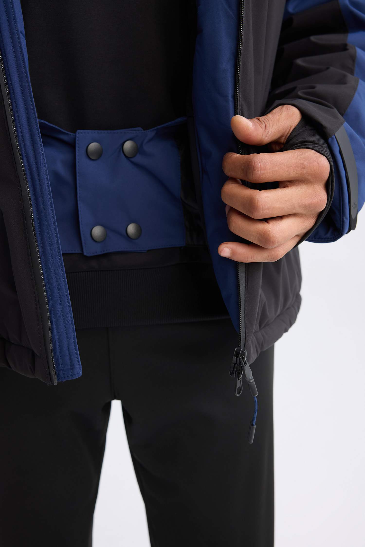 DeFactoFit Hooded Fleece Lined Zippered Waterproof Ski Jacket