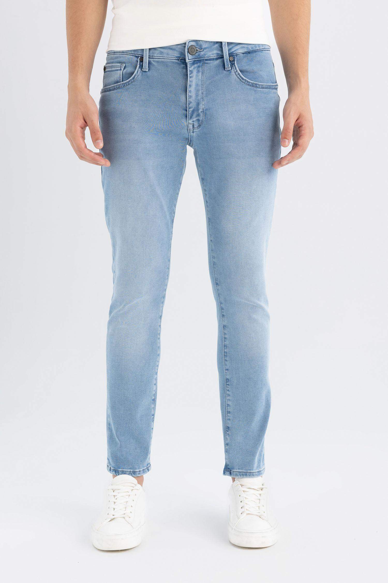 سروال جينز بيدرو سليم فيت بخصر عادي