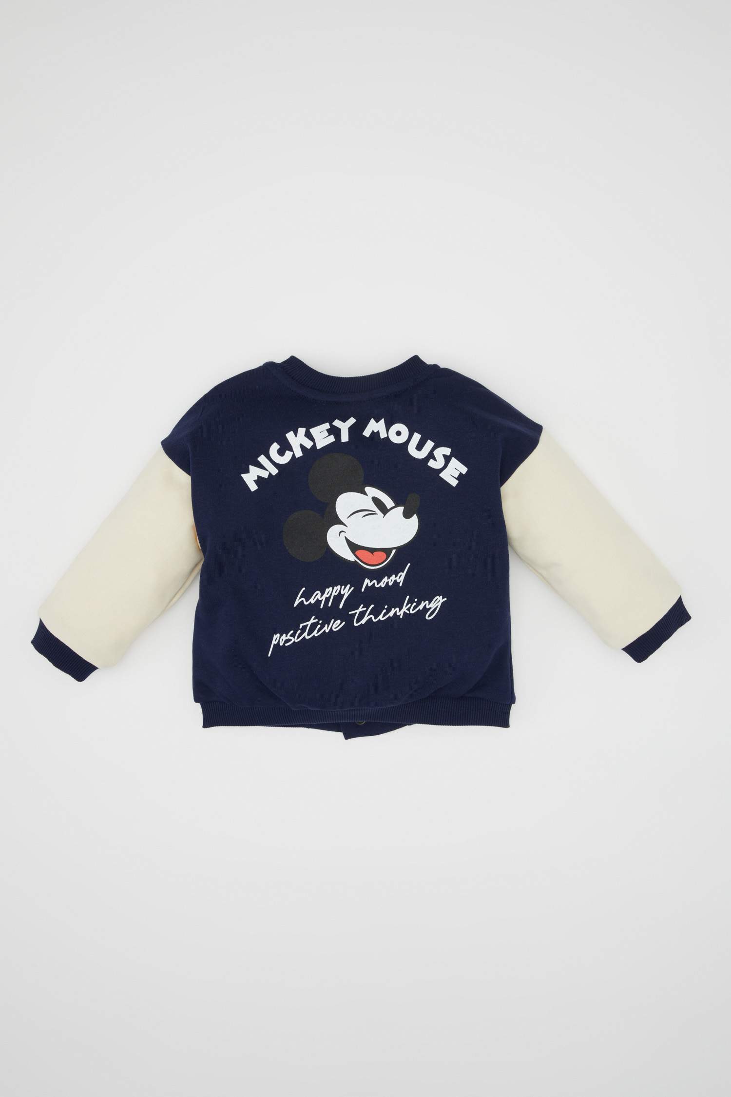 Erkek Bebek Disney Mickey & Minnie Kolej Yaka Çıtçıtlı Bomber Ceket