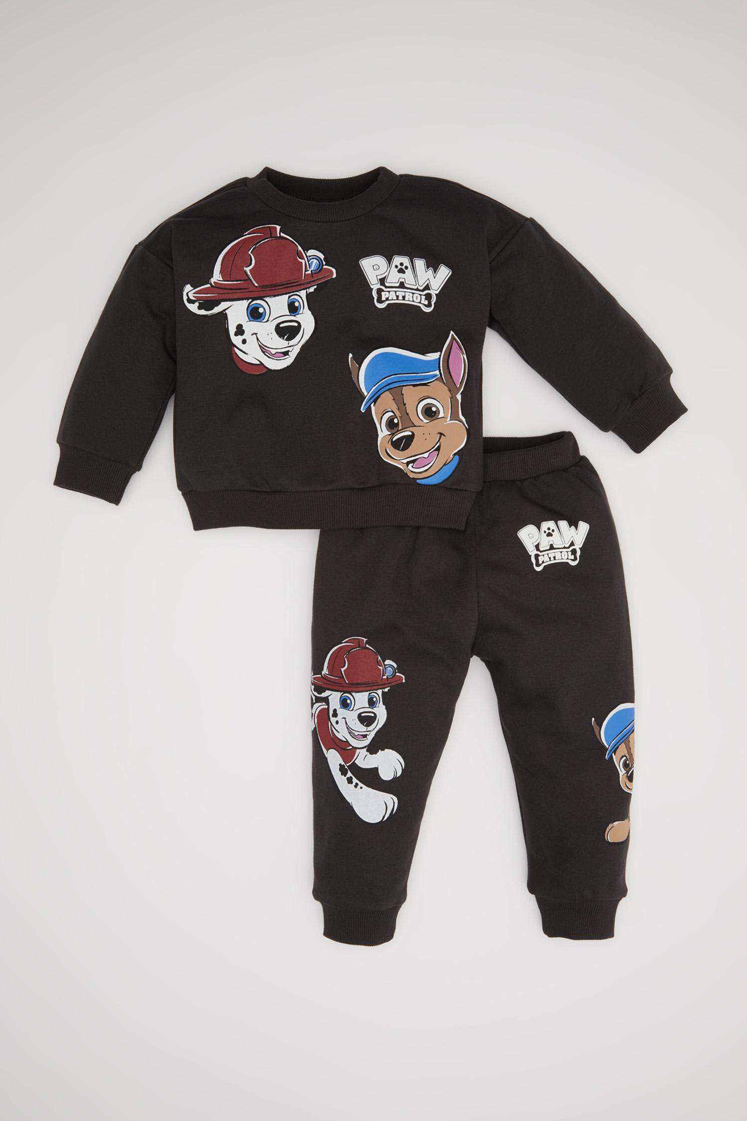 Erkek Bebek 2'li Takım Paw Patrol Sweatshirt Beli Lastikli Jogger Eşofman Altı