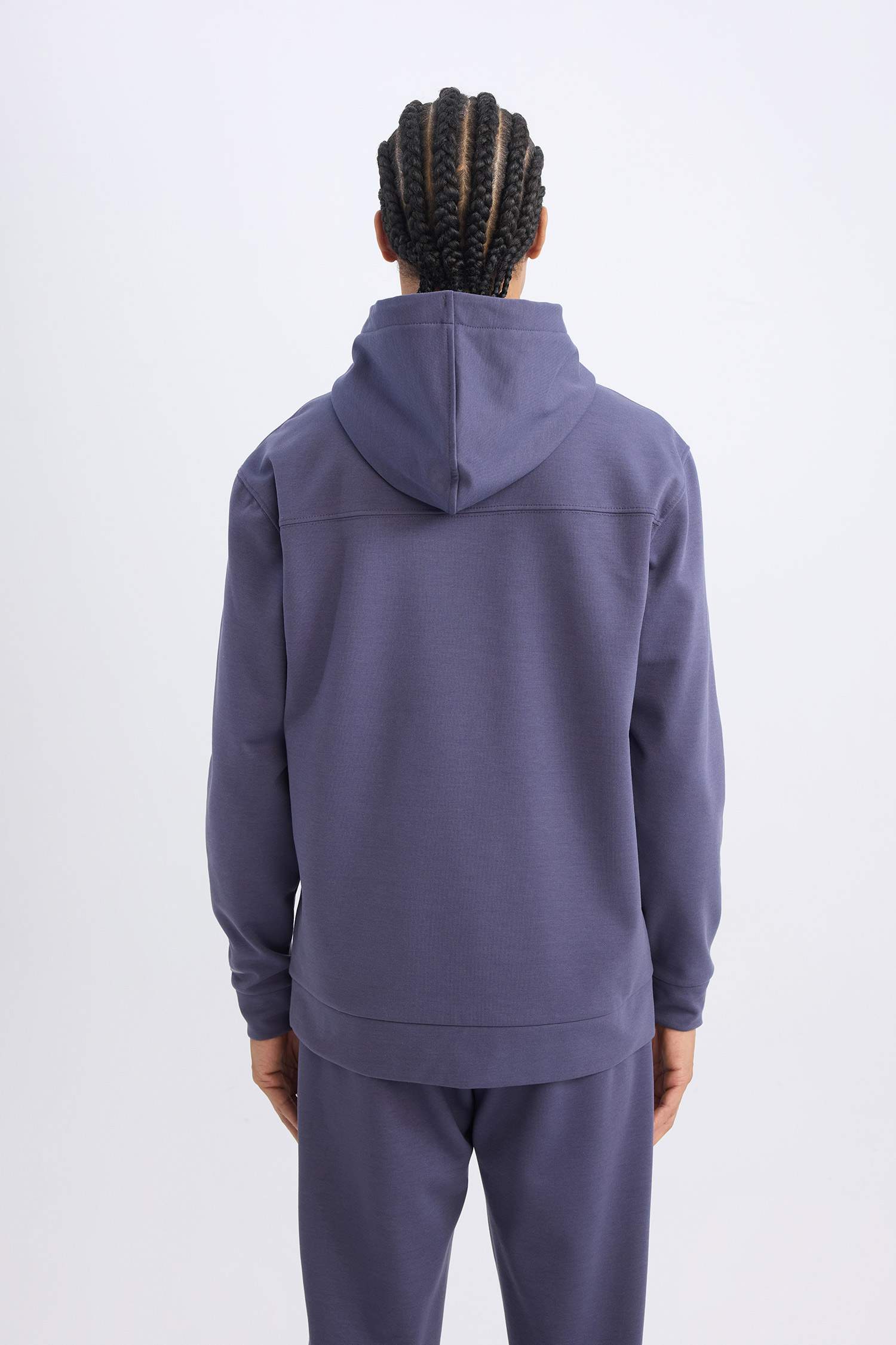 Standart Fit Kapüşonlu Arma Baskılı Kanguru Cepli Skuba Dalgıç Kumaş Sporcu Sweatshirt