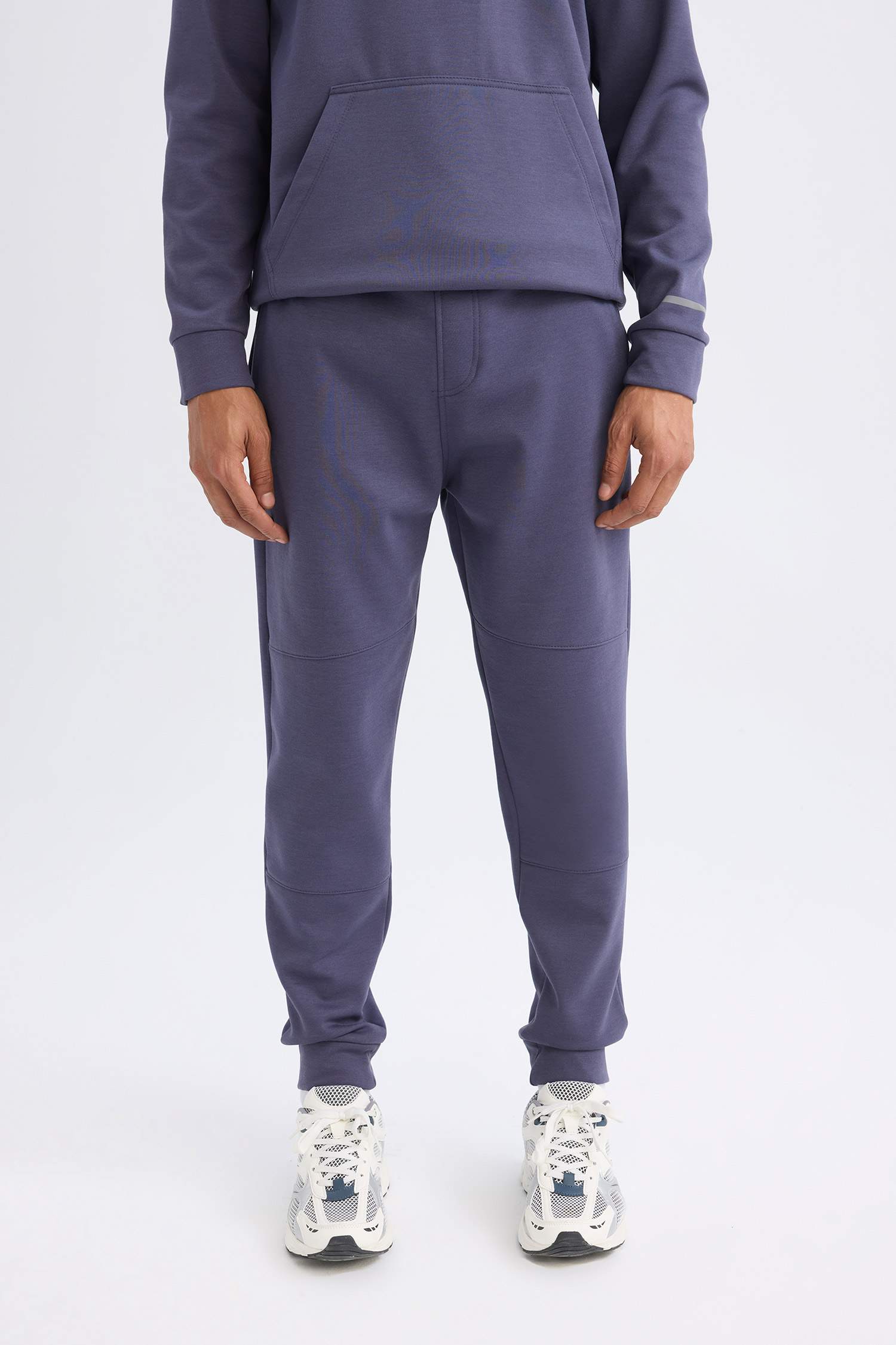 Sporcu Jogger Eşofman Altı Skuba Dalgıç Kumaş  Standart Fit Beli Bağcıklı Lastikli Paça