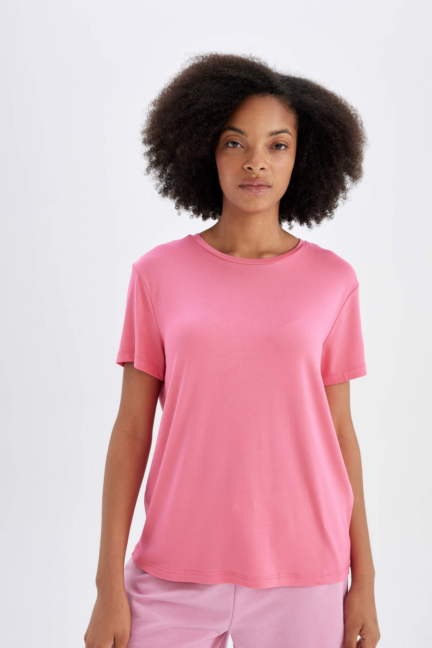 DeFactoFit Standard Fit Crew Neck Sports Basic T-Shirt