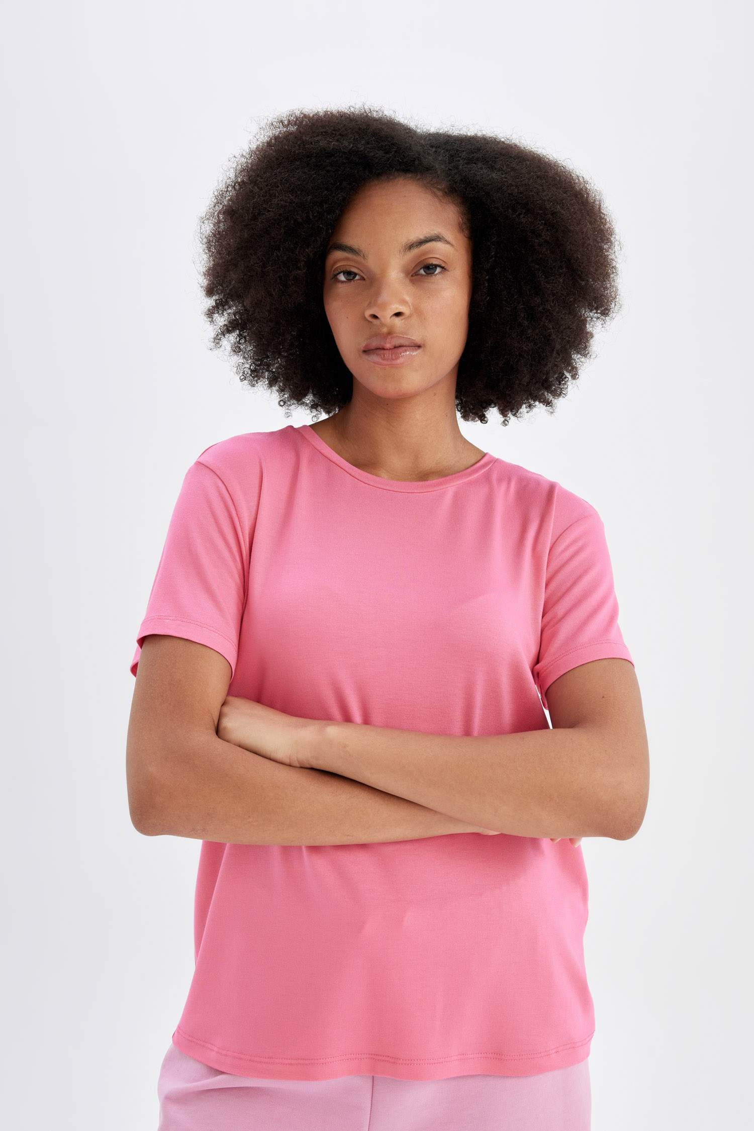 DeFactoFit Standard Fit Crew Neck Sports Basic T-Shirt