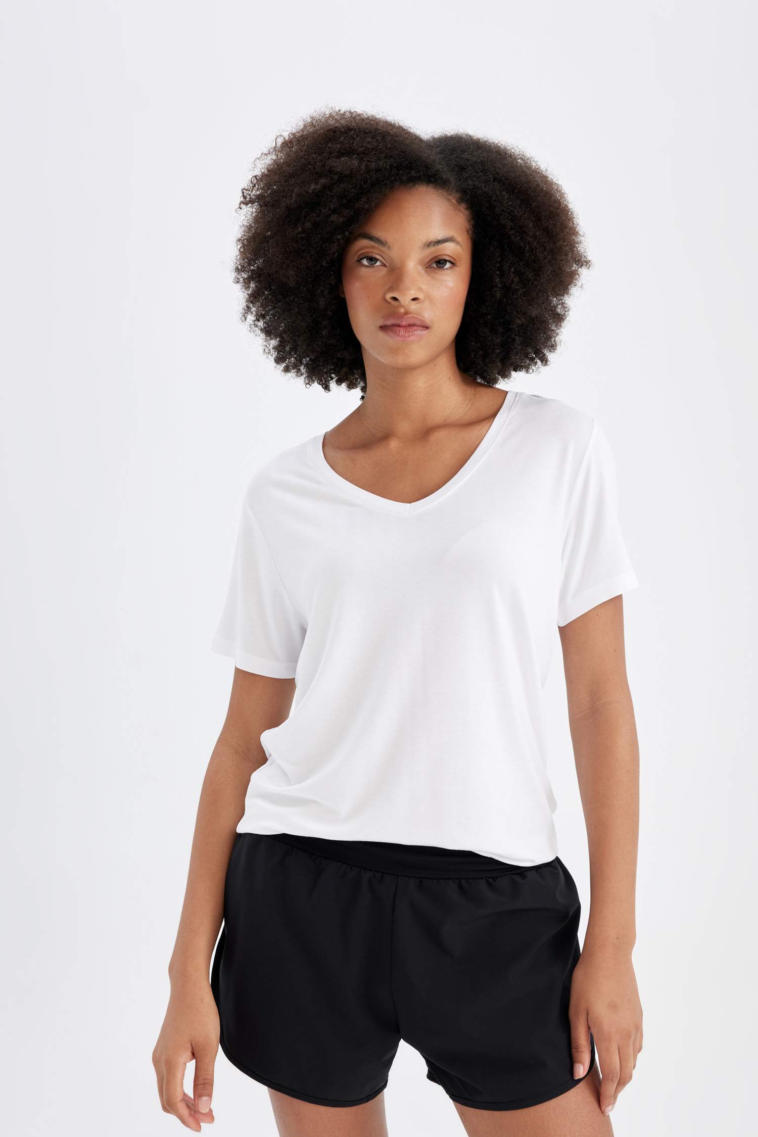 DeFactoFit Standard Fit Crew Neck Sports T-Shirt