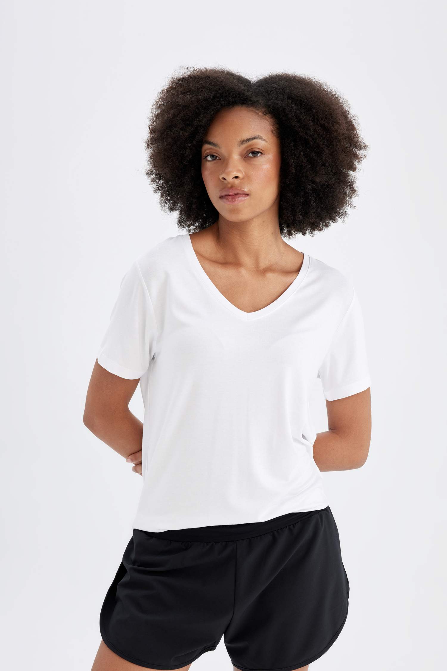 DeFactoFit Standard Fit Crew Neck Sports T-Shirt