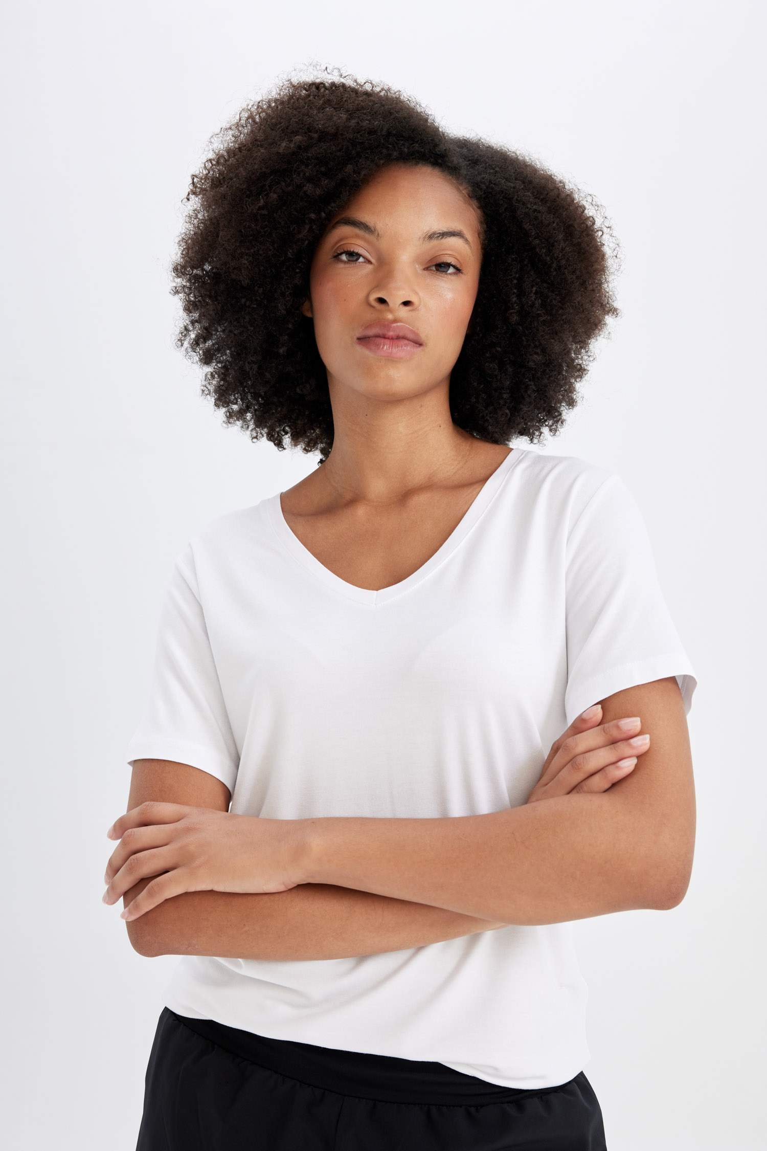 DeFactoFit Standard Fit Crew Neck Sports T-Shirt