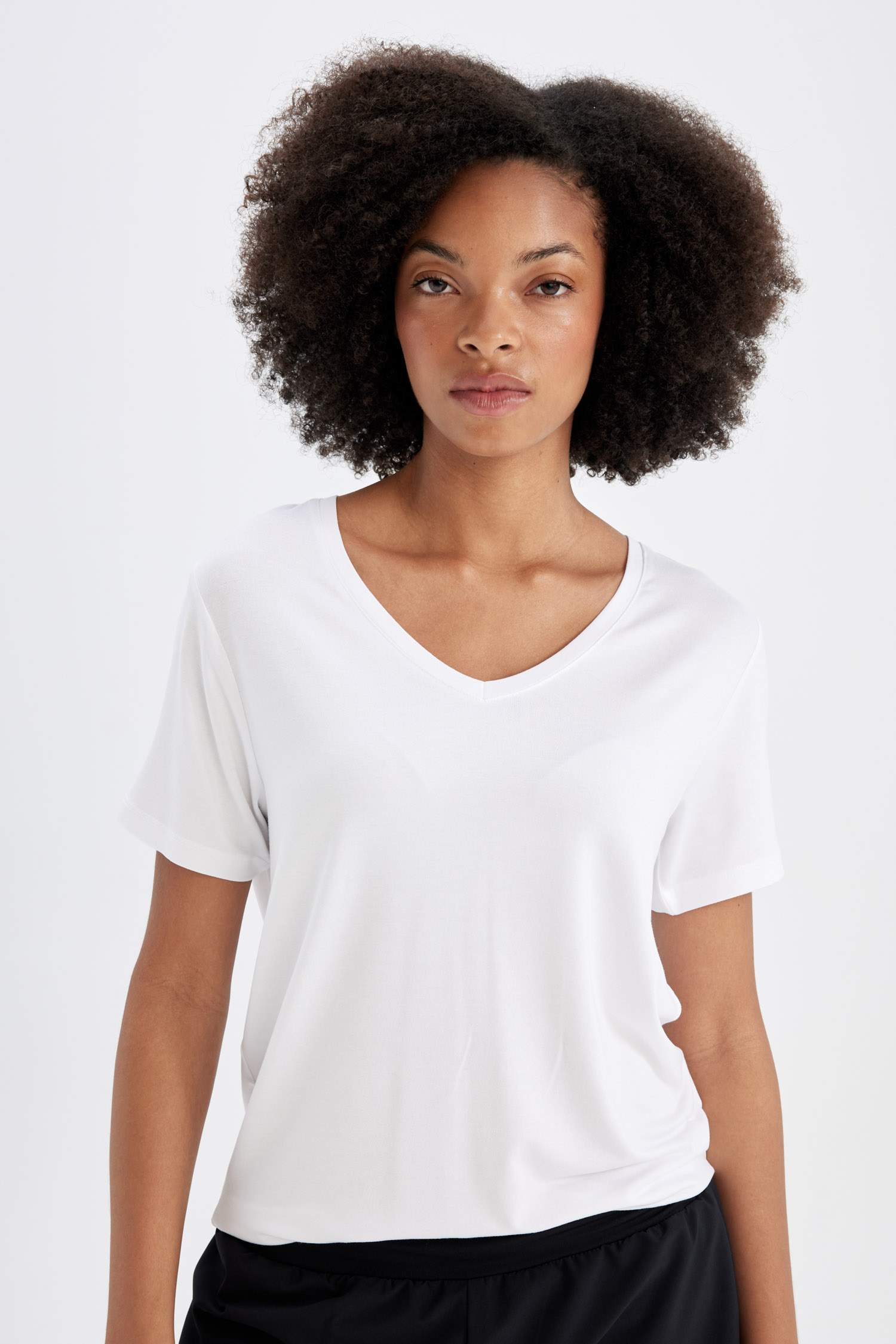 DeFactoFit Standard Fit Crew Neck Sports T-Shirt