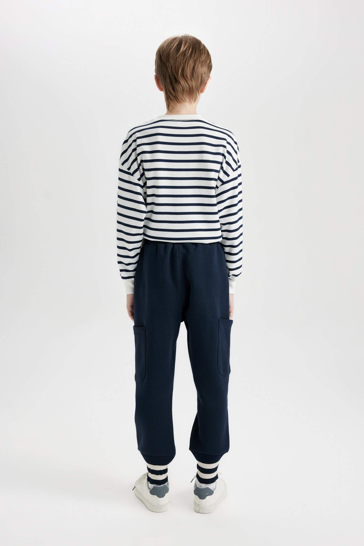 Boy Blue Regular Fit Elastic Waist Leg Printed Sweatpants