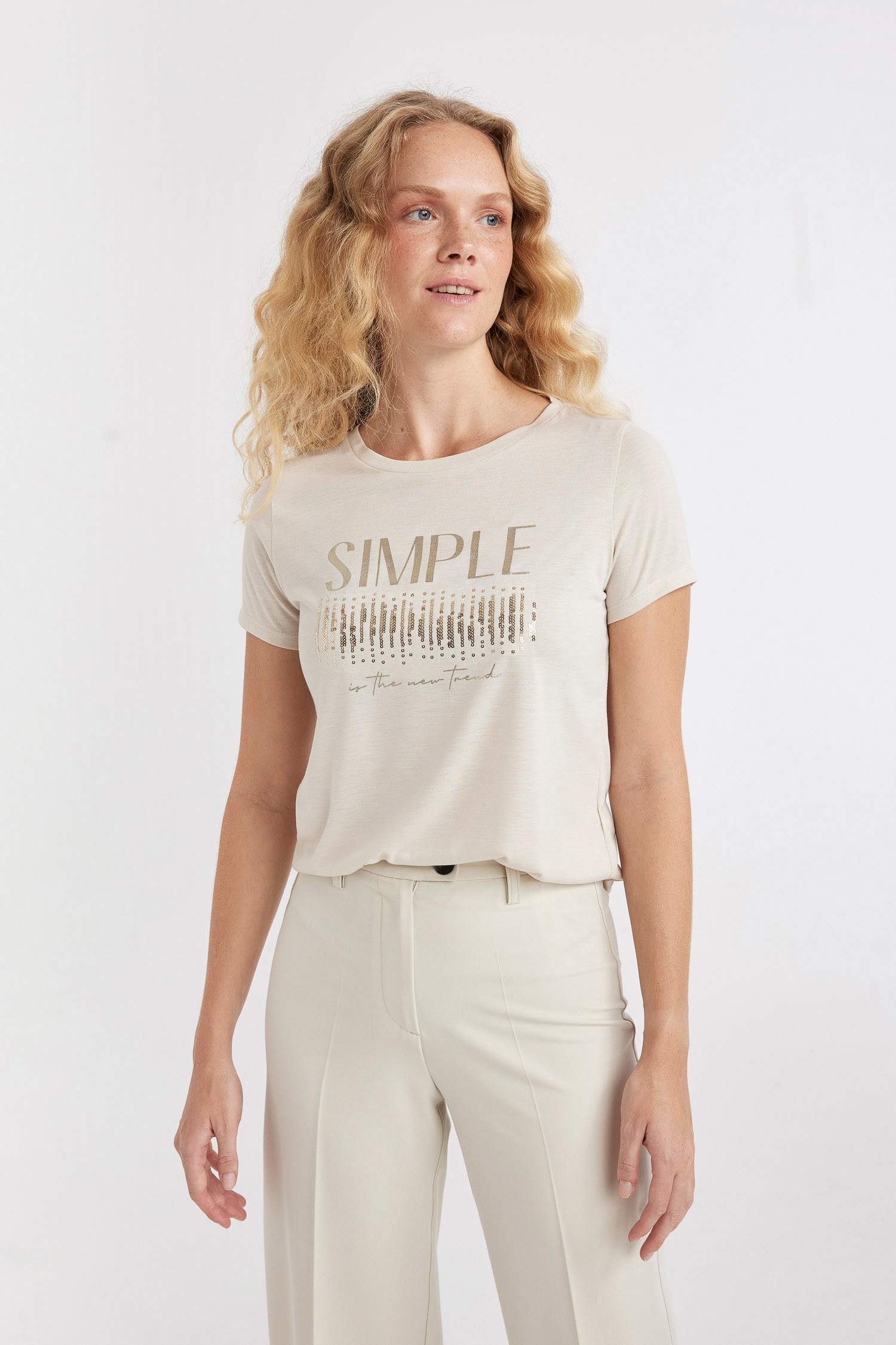 T-Shirt imprimé Coupe Régulière Col Ras Du Cou