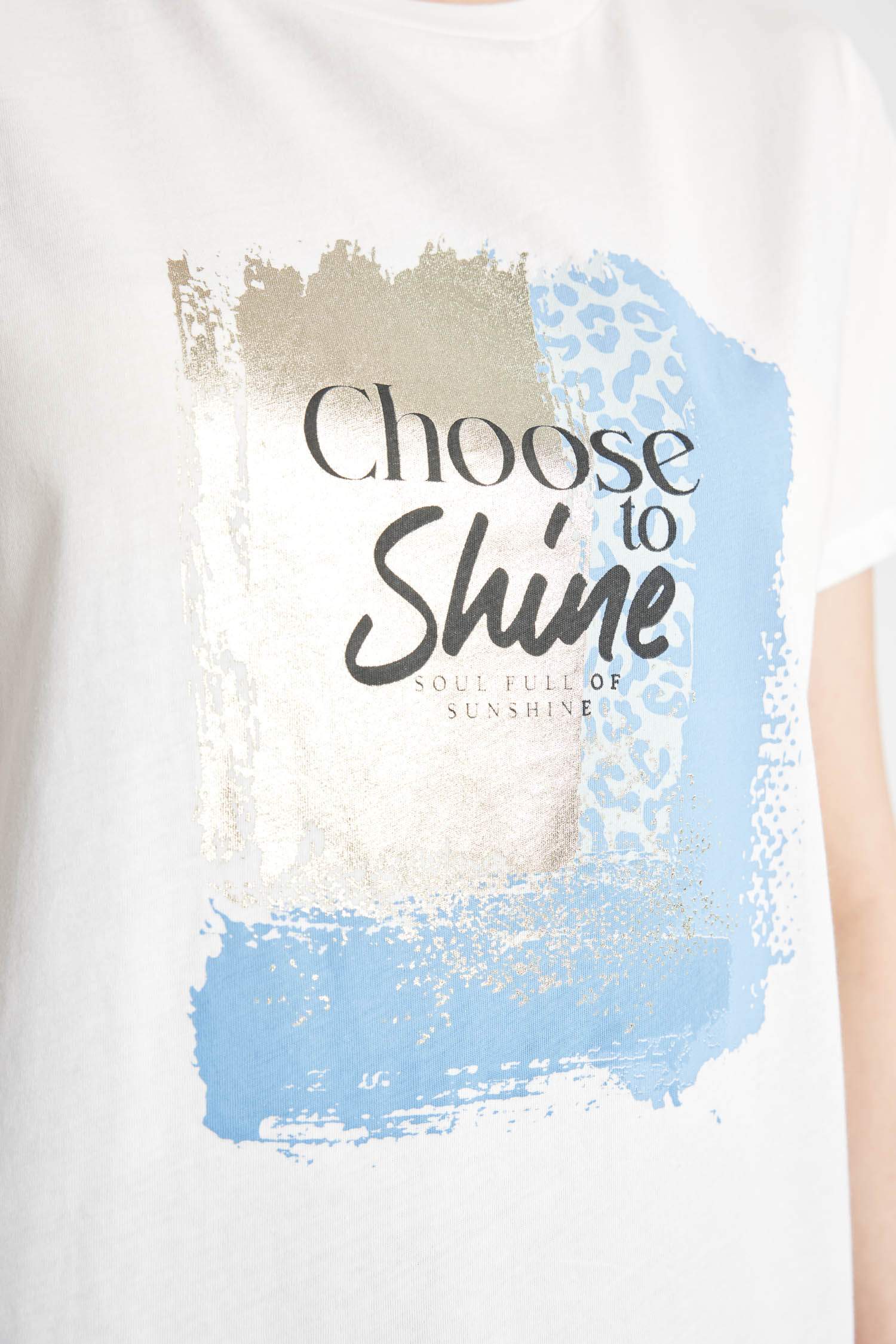 Regular Fit Crew Neck Printed Cotton Short Sleeve T-Shirt