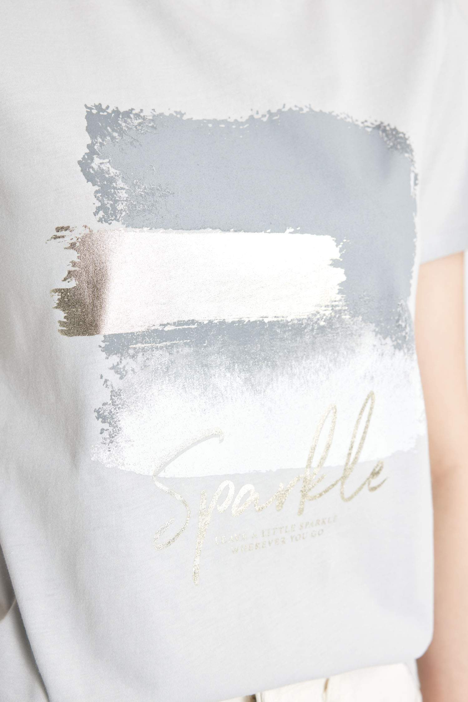 Regular Fit Crew Neck Printed Cotton Short Sleeve T-Shirt