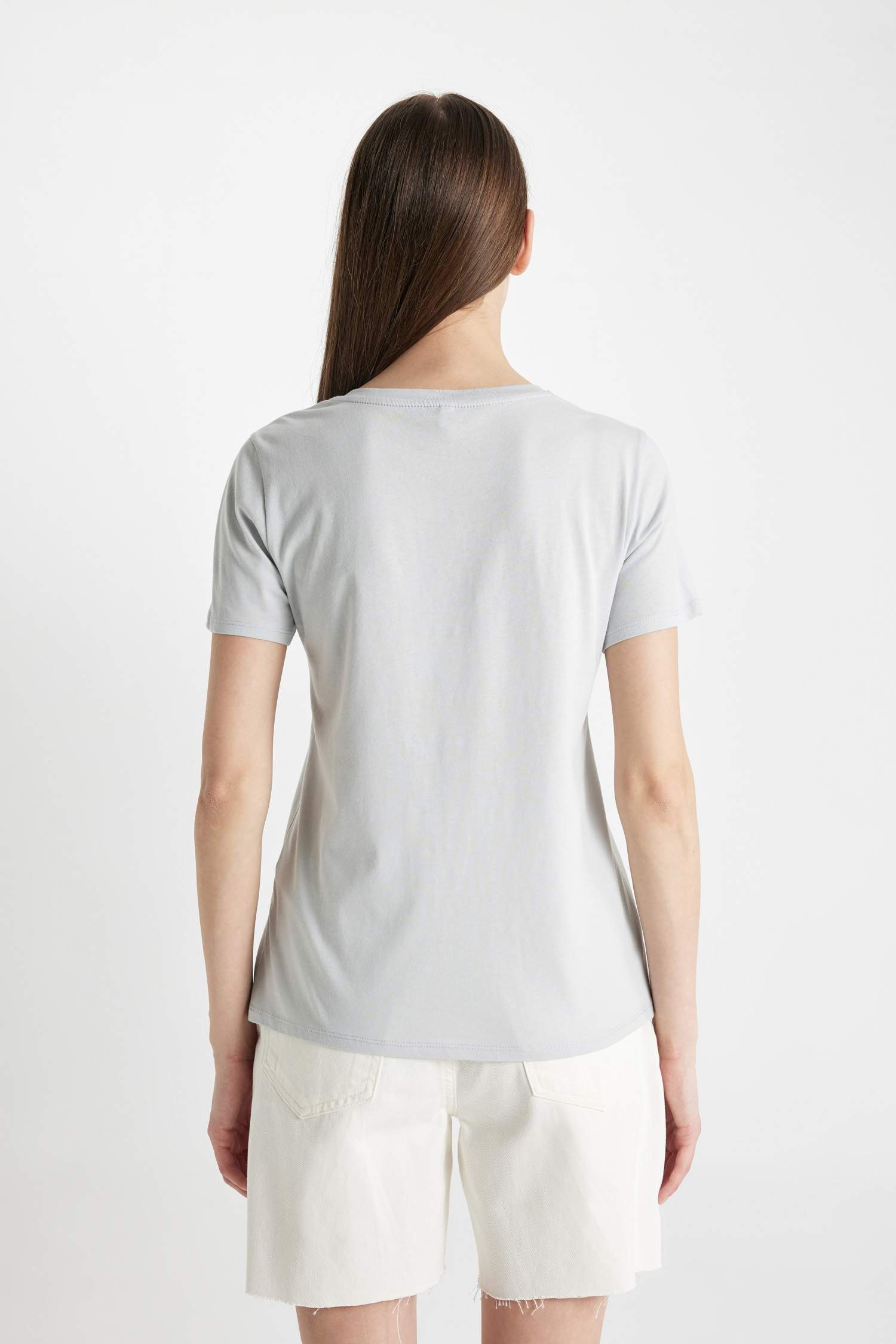 Regular Fit Crew Neck Printed Cotton Short Sleeve T-Shirt