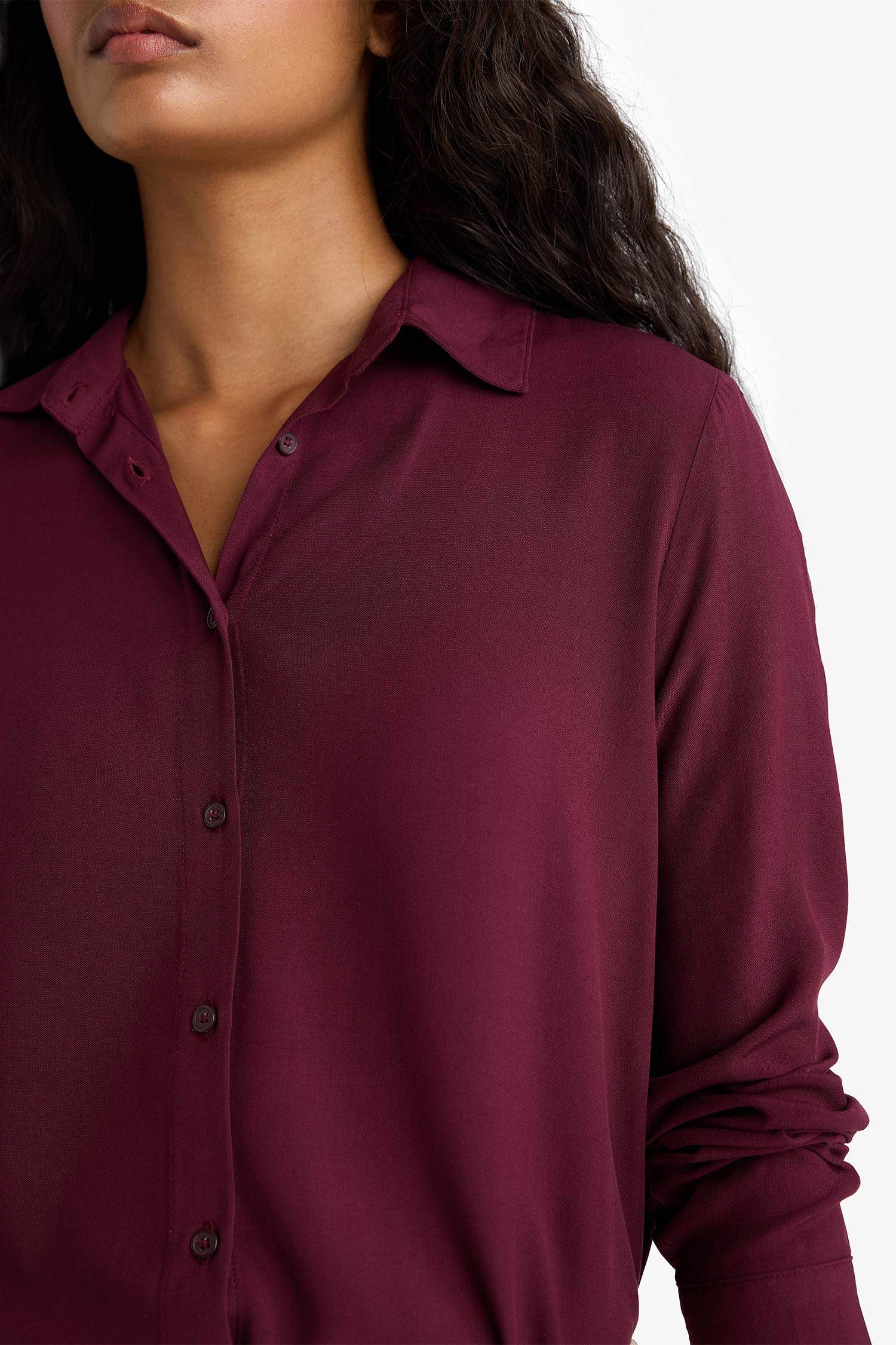 Regular Fit Shirt Collar Long Sleeve Shirt