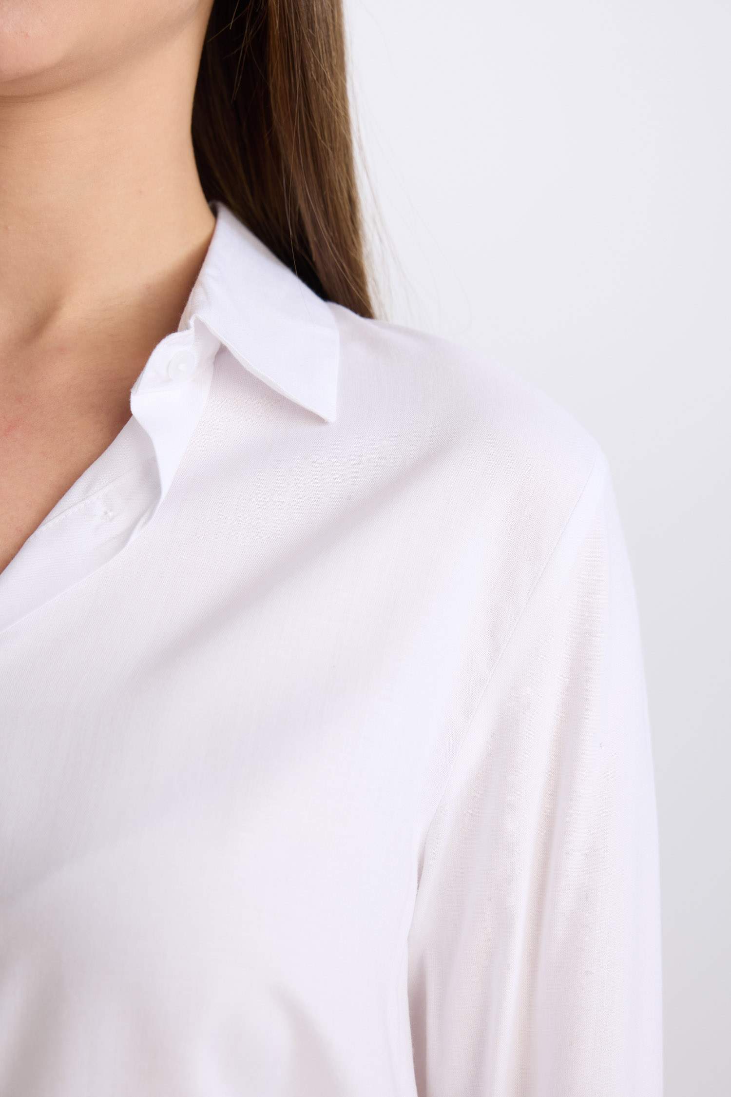 Oversize Fit Shirt Collar Long Sleeve Shirt