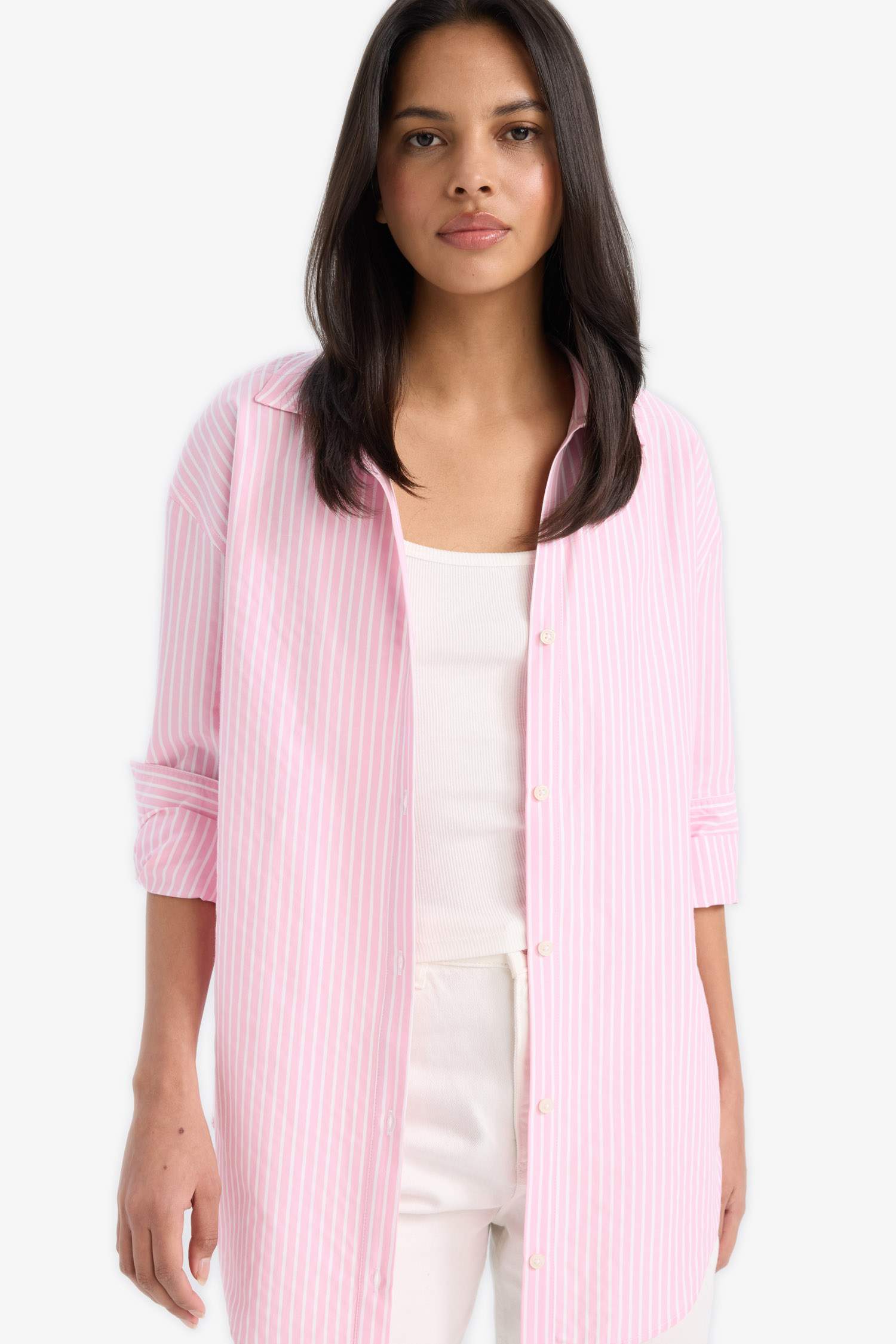 Oversize Fit Poplin Long Sleeve Shirt