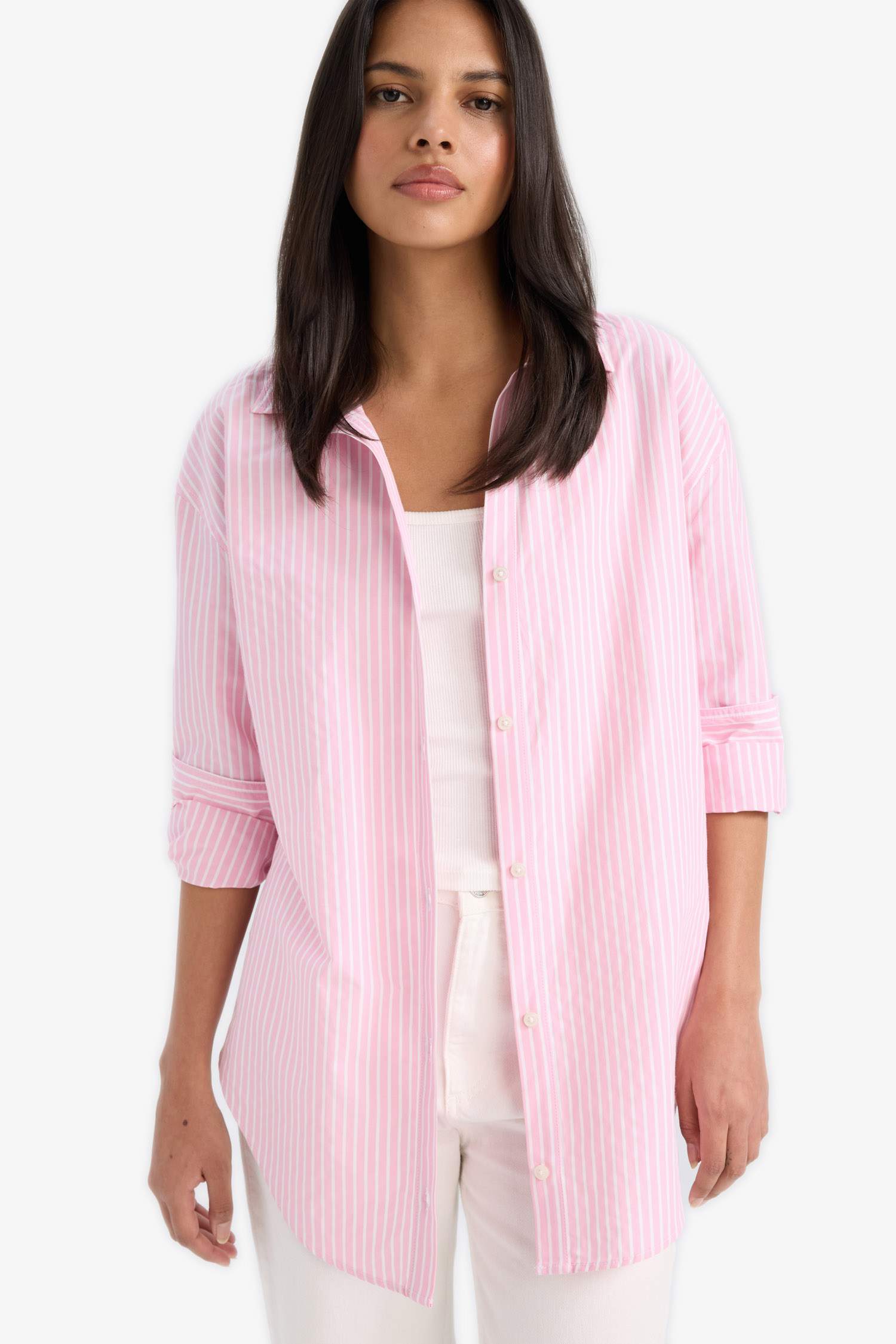Oversize Fit Poplin Long Sleeve Shirt