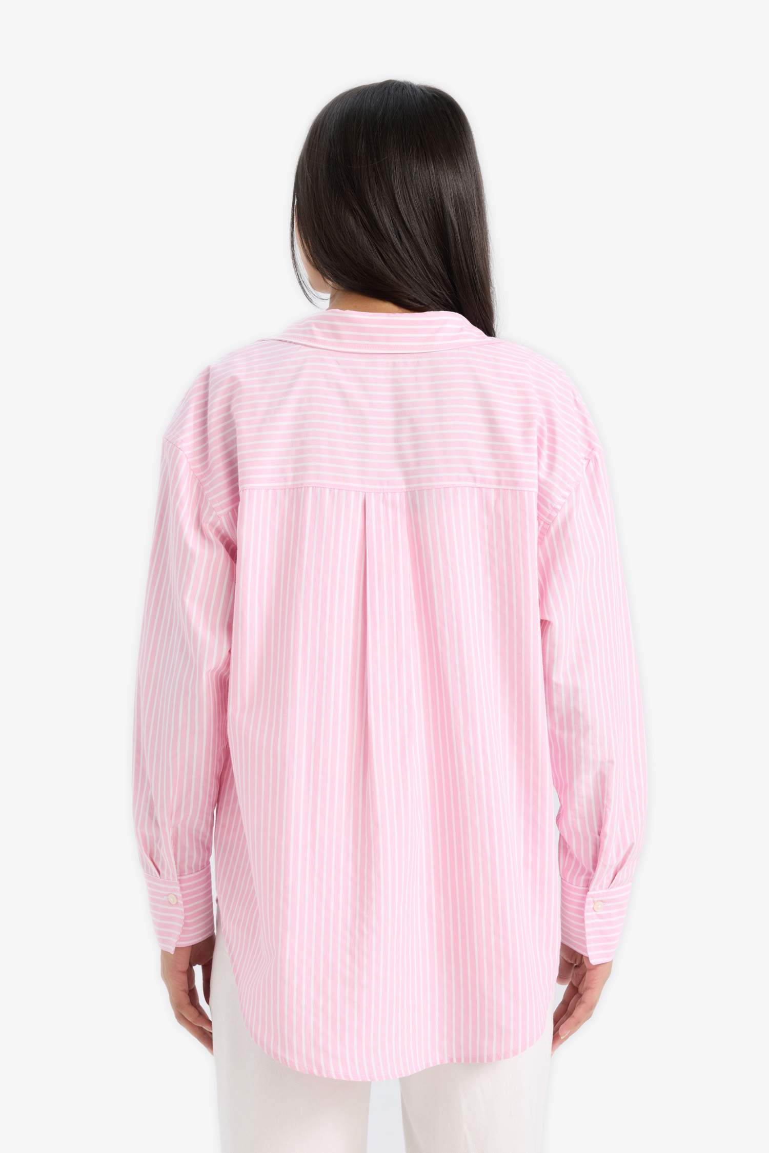 Oversize Fit Poplin Long Sleeve Shirt