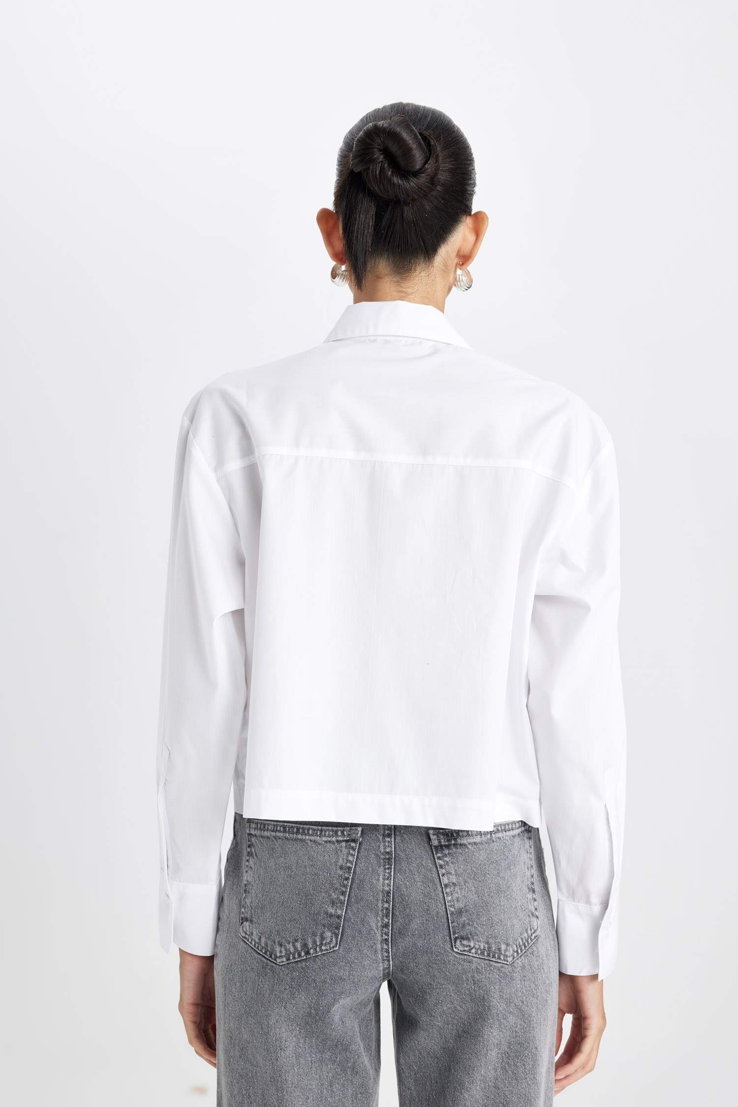 Poplin Crop Shirt