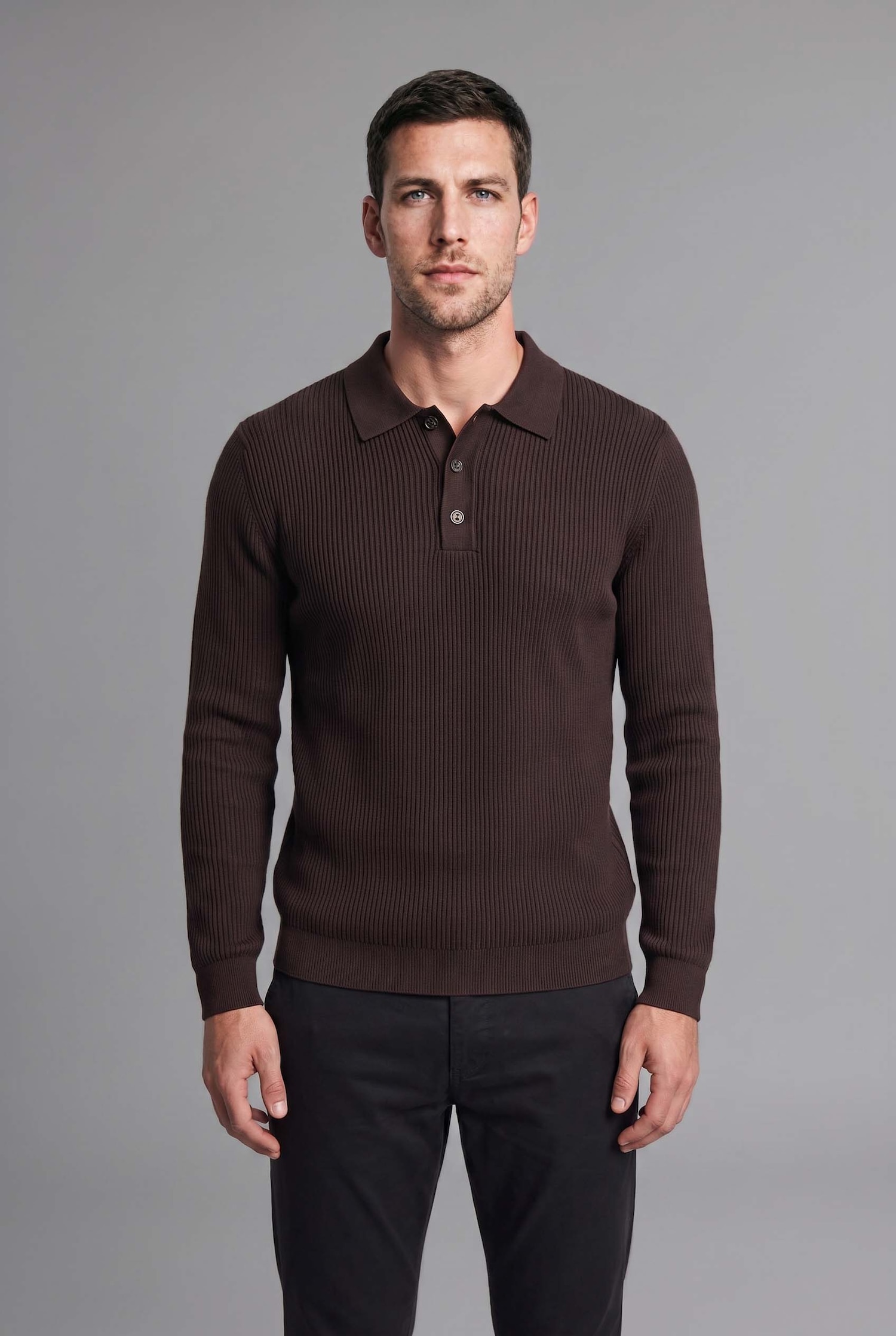 DeFacto Polo Yaka Basic Kazak görsel 3