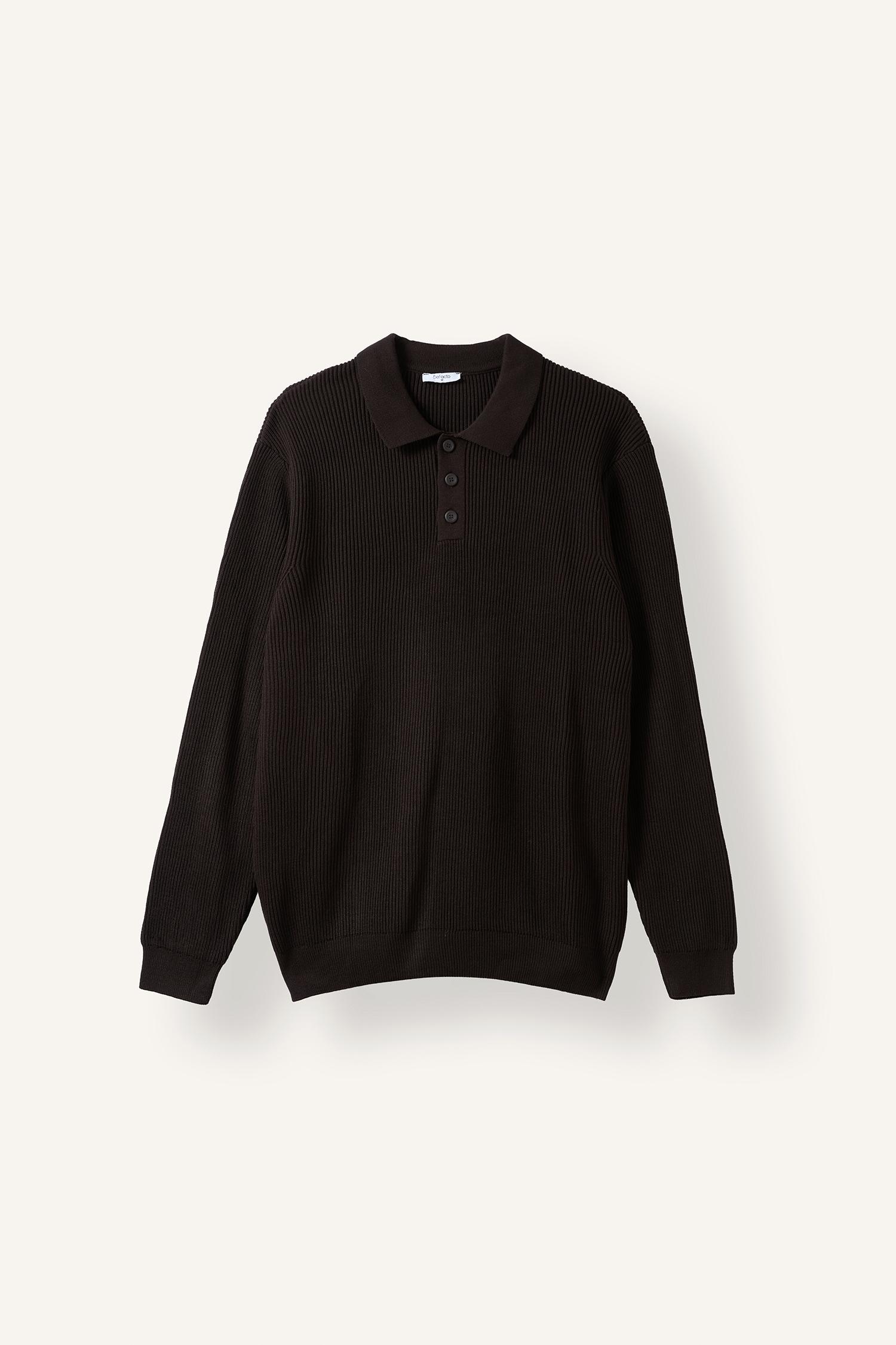 DeFacto Polo Yaka Basic Kazak görsel 7