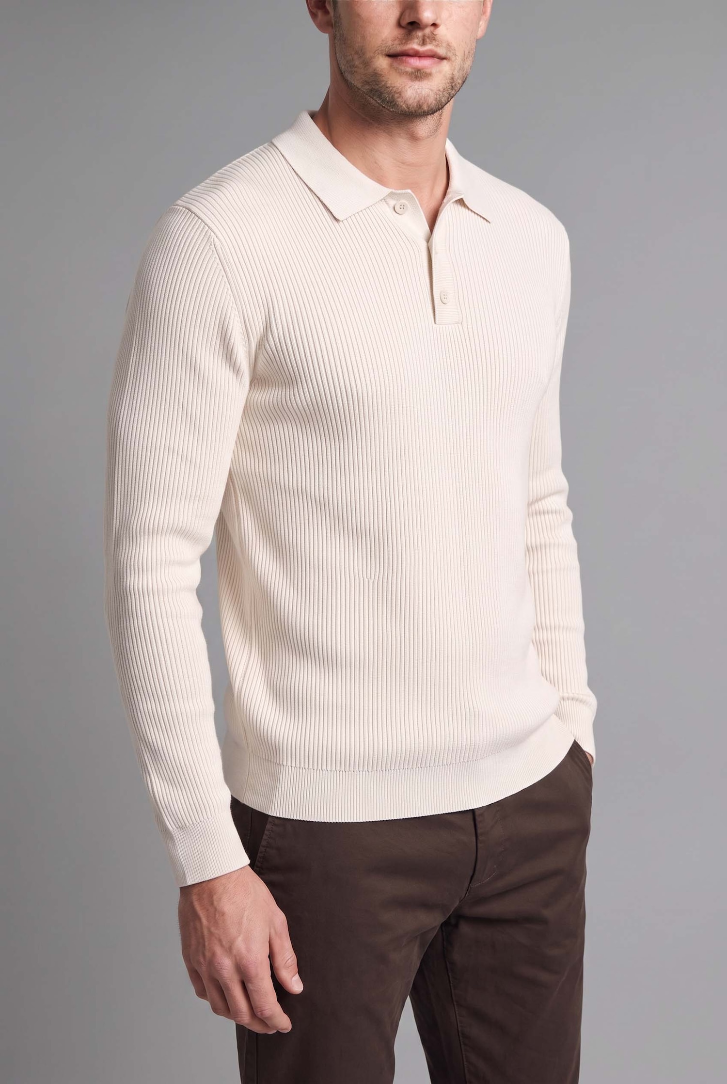 DeFacto Polo Yaka Basic Kazak görsel 5