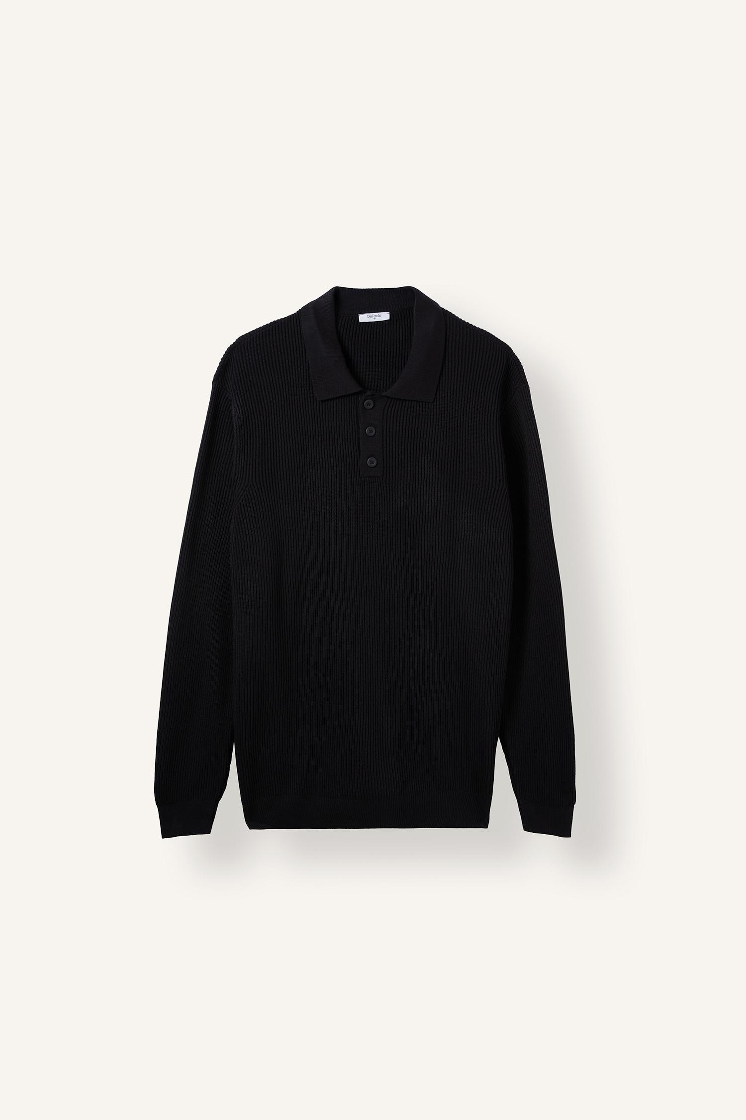 DeFacto Polo Yaka Basic Kazak görsel 7