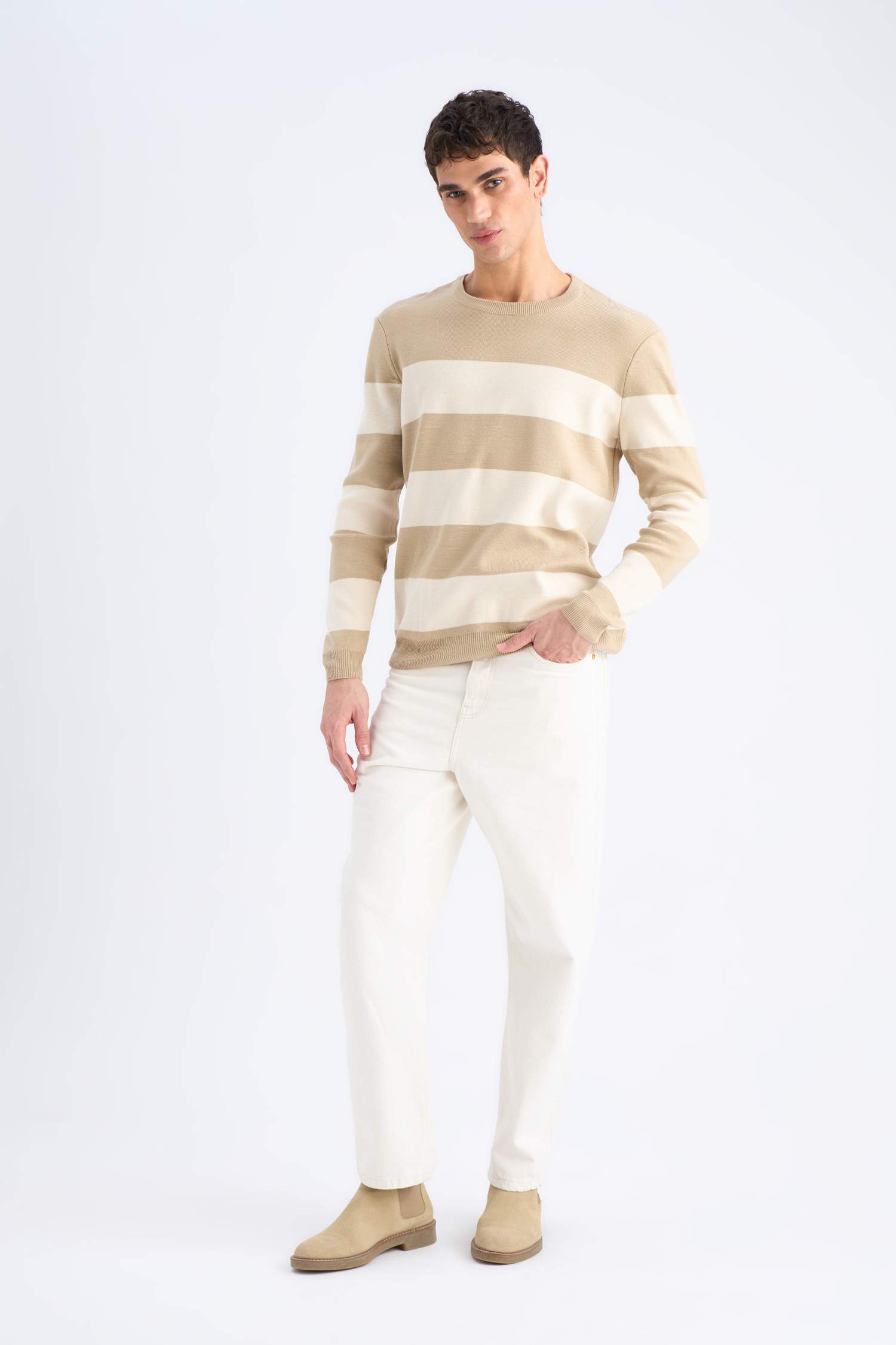 Standart Fit Bisiklet Yaka Triko Kazak