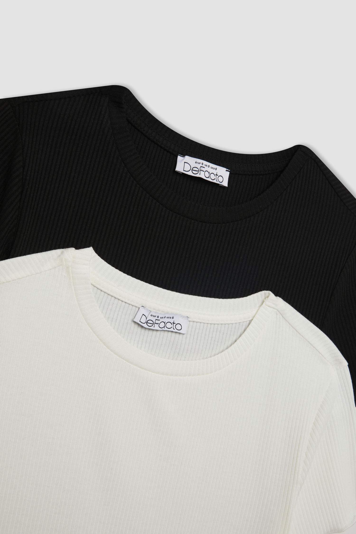 Lot de 2 T-shirts slim basiques à col rond et manches courtes