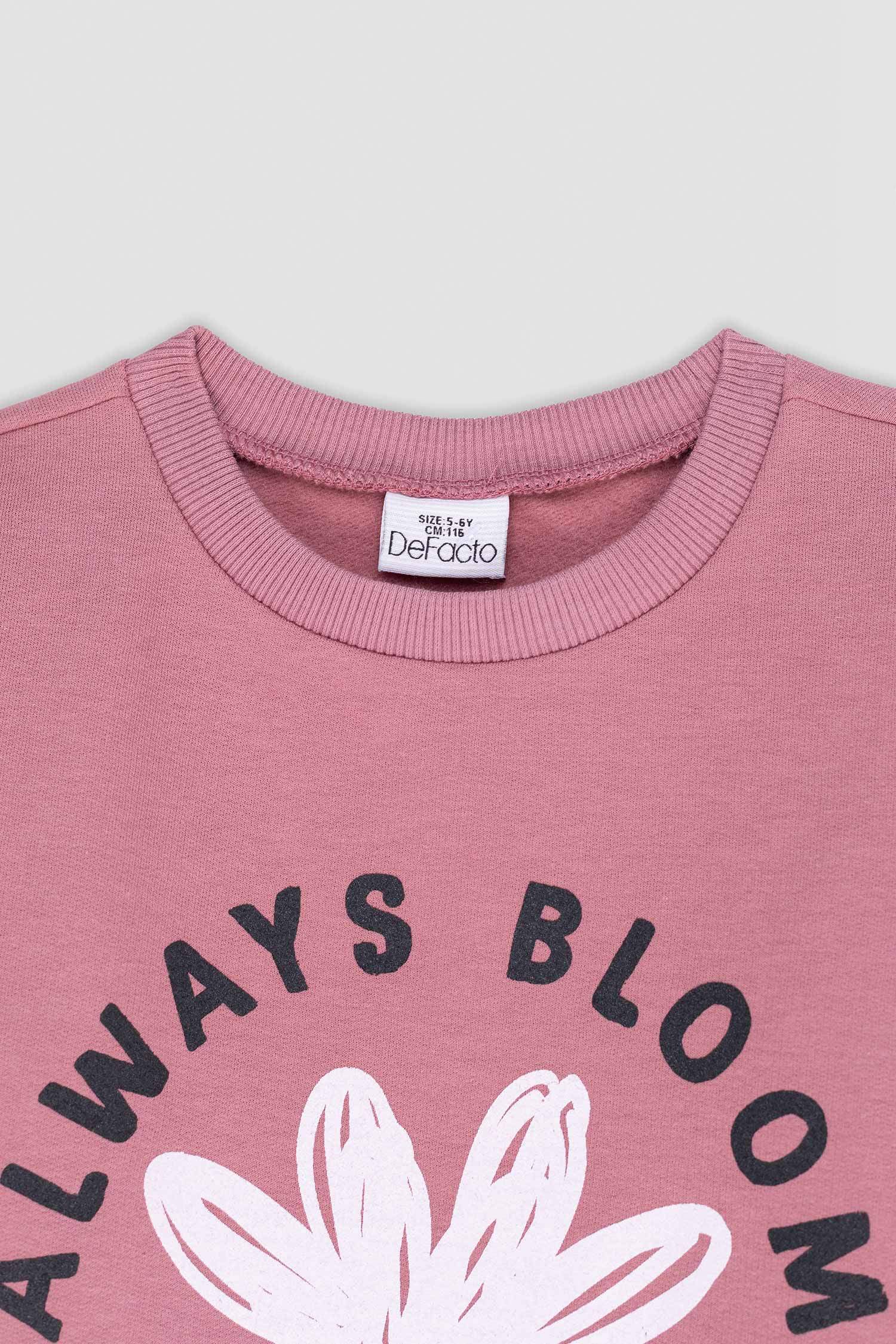 Baby Girl Regular Fit Crew Neck Floral Sweatshirt