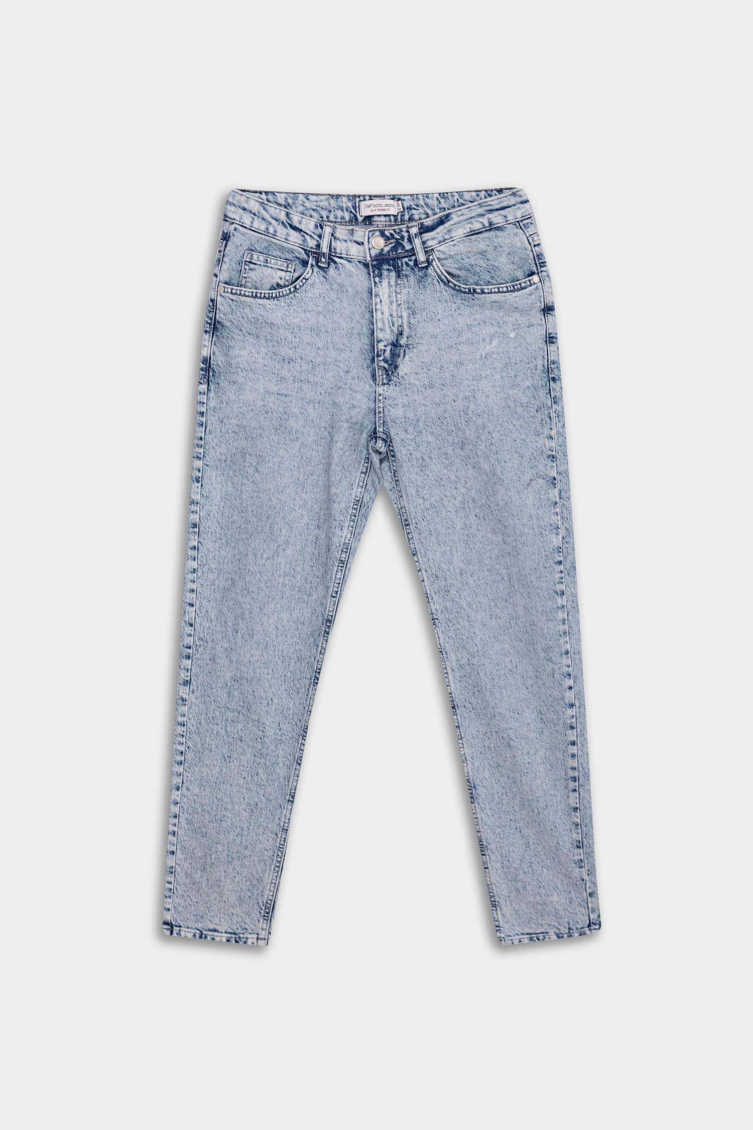 Slim Tapered Fit Dar Kalıp Normal Bel Daralan Paça Jean Pantolon