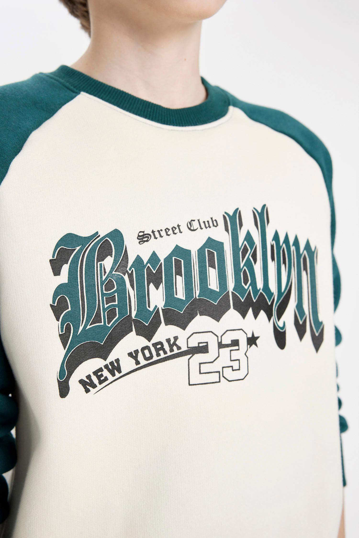 Boy Printed Sweatshirt Sweatpants 2 Piece Set