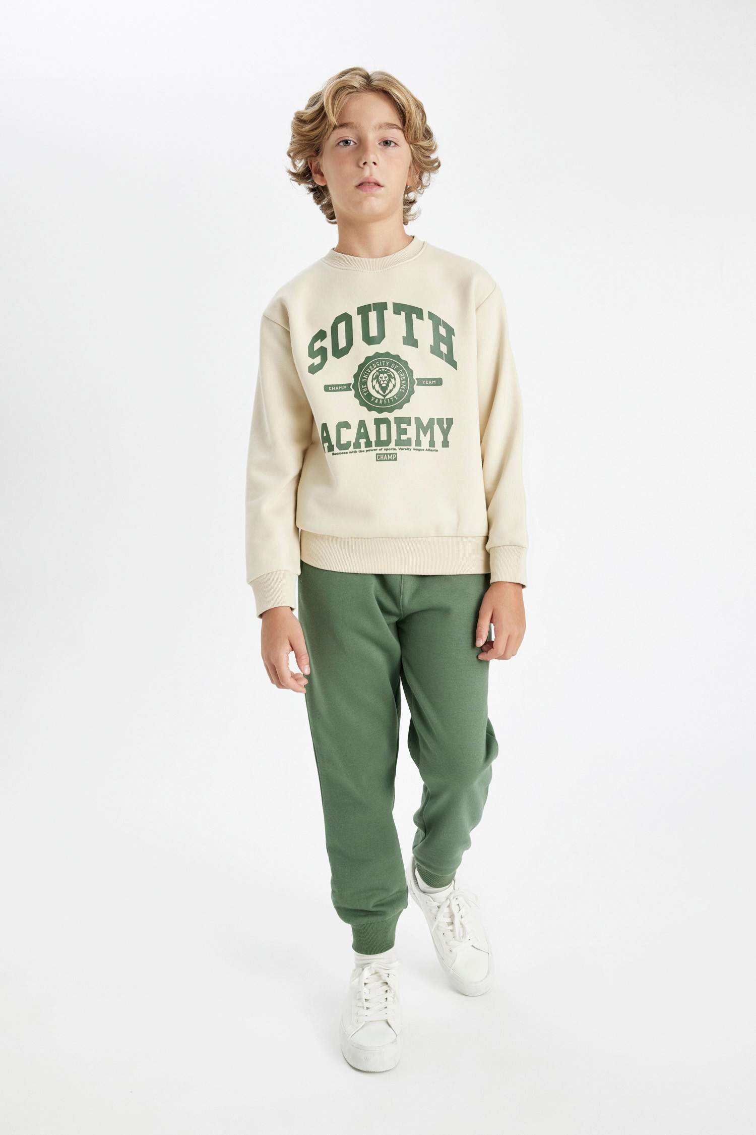 Boy Printed Sweatshirt Sweatpants 2 Piece Set