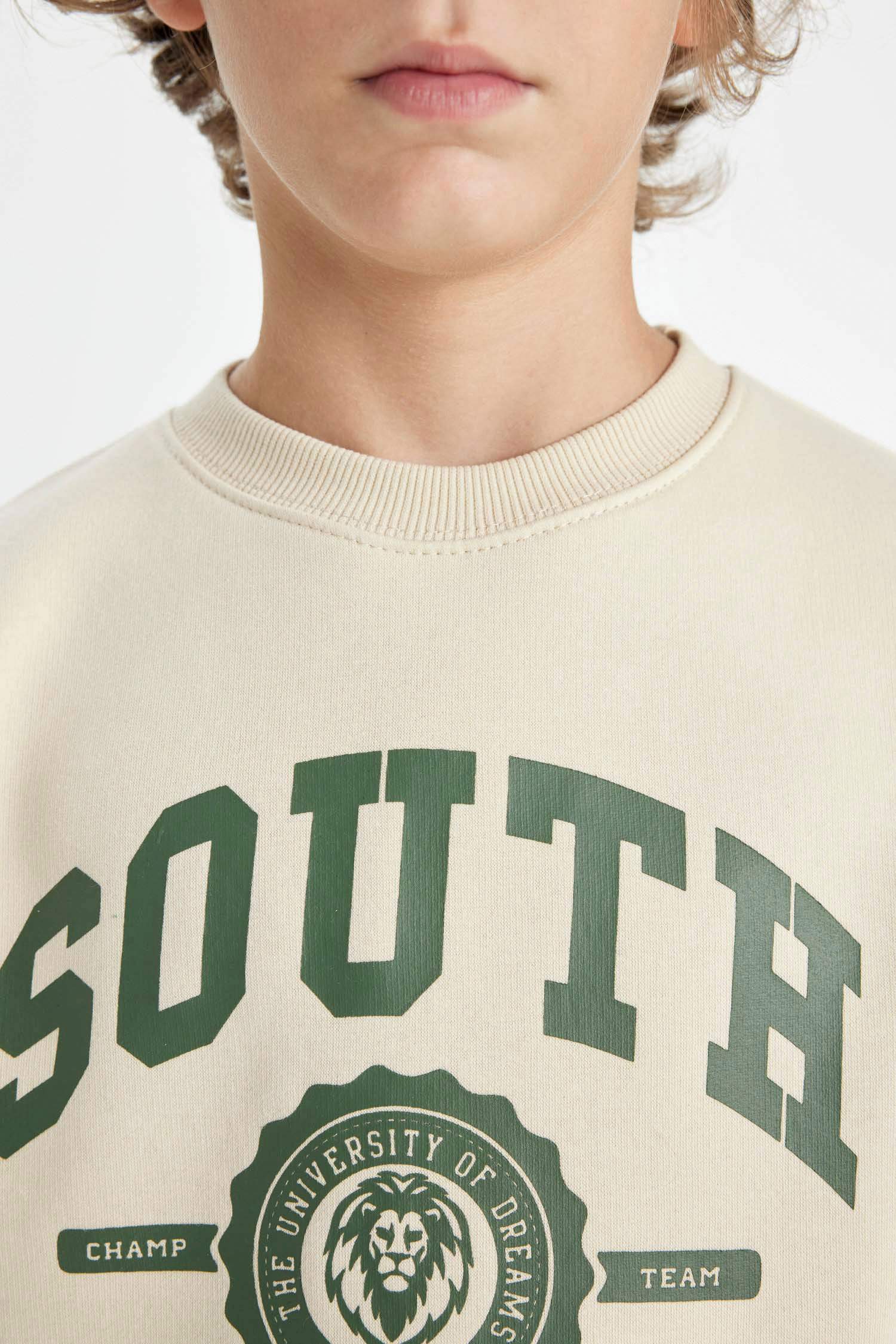 Boy Printed Sweatshirt Sweatpants 2 Piece Set