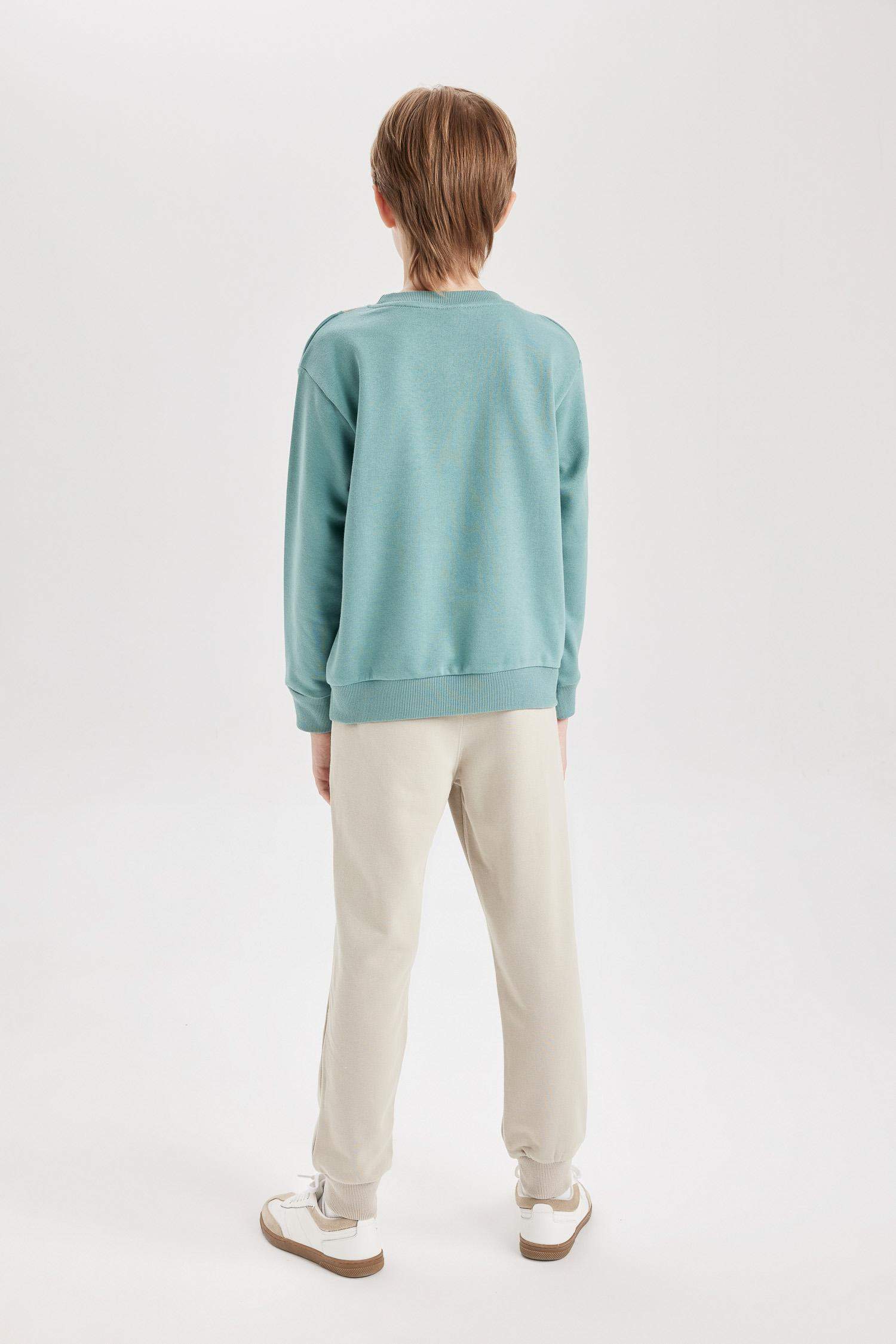 Erkek Çocuk 2'li Takım Sweatshirt Beli Lastikli Jogger Eşofman Altı