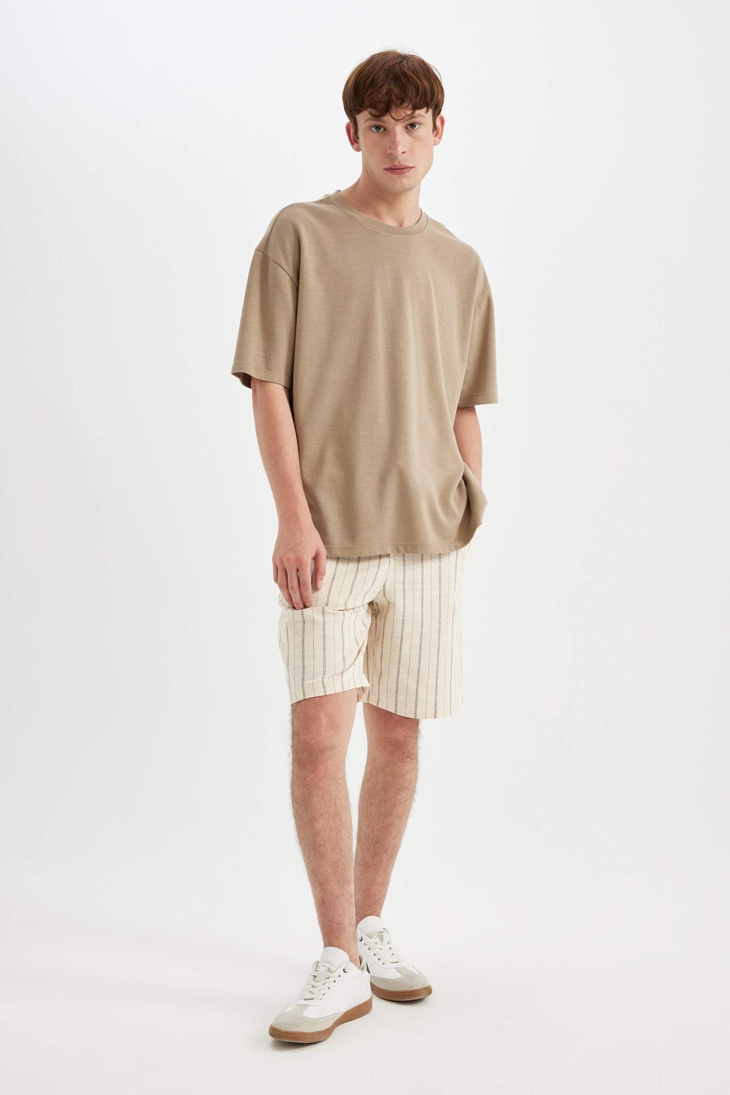 Regular Fit Linen Look Bermuda